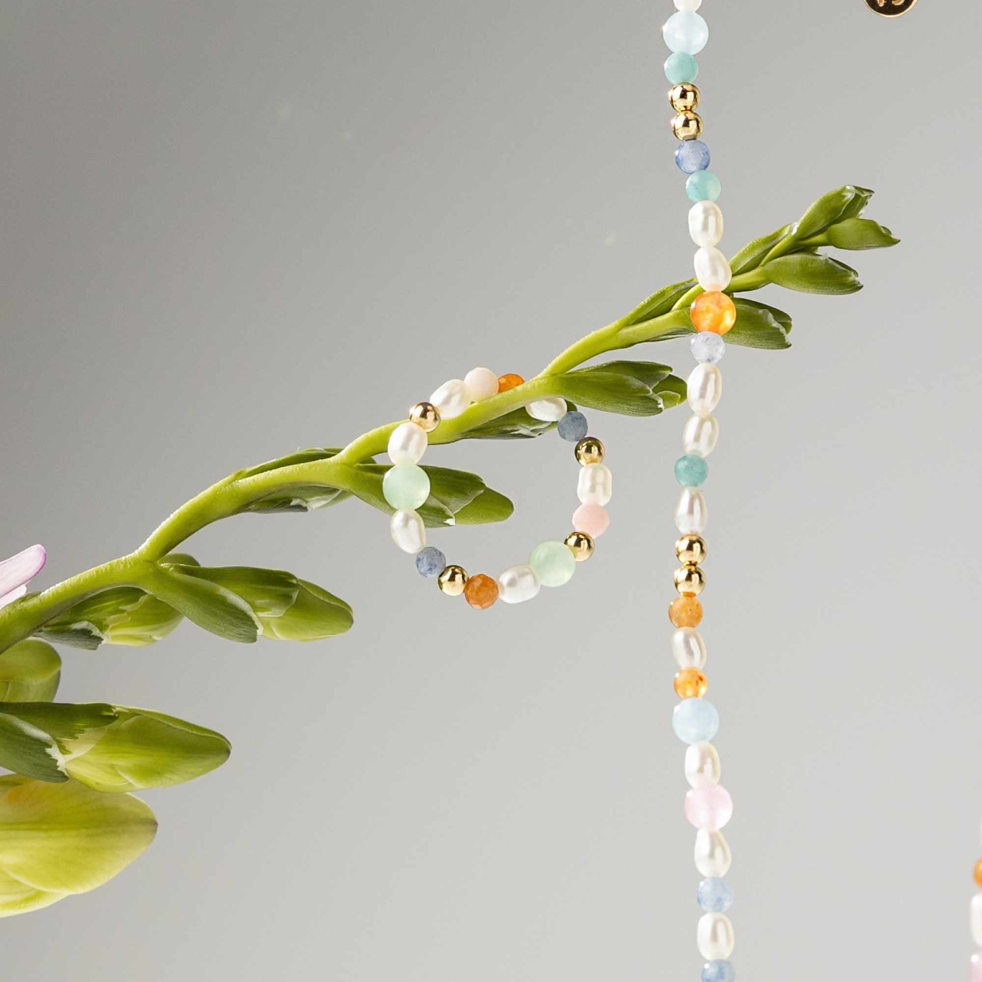 perlenring elastisch bunt echte perlen