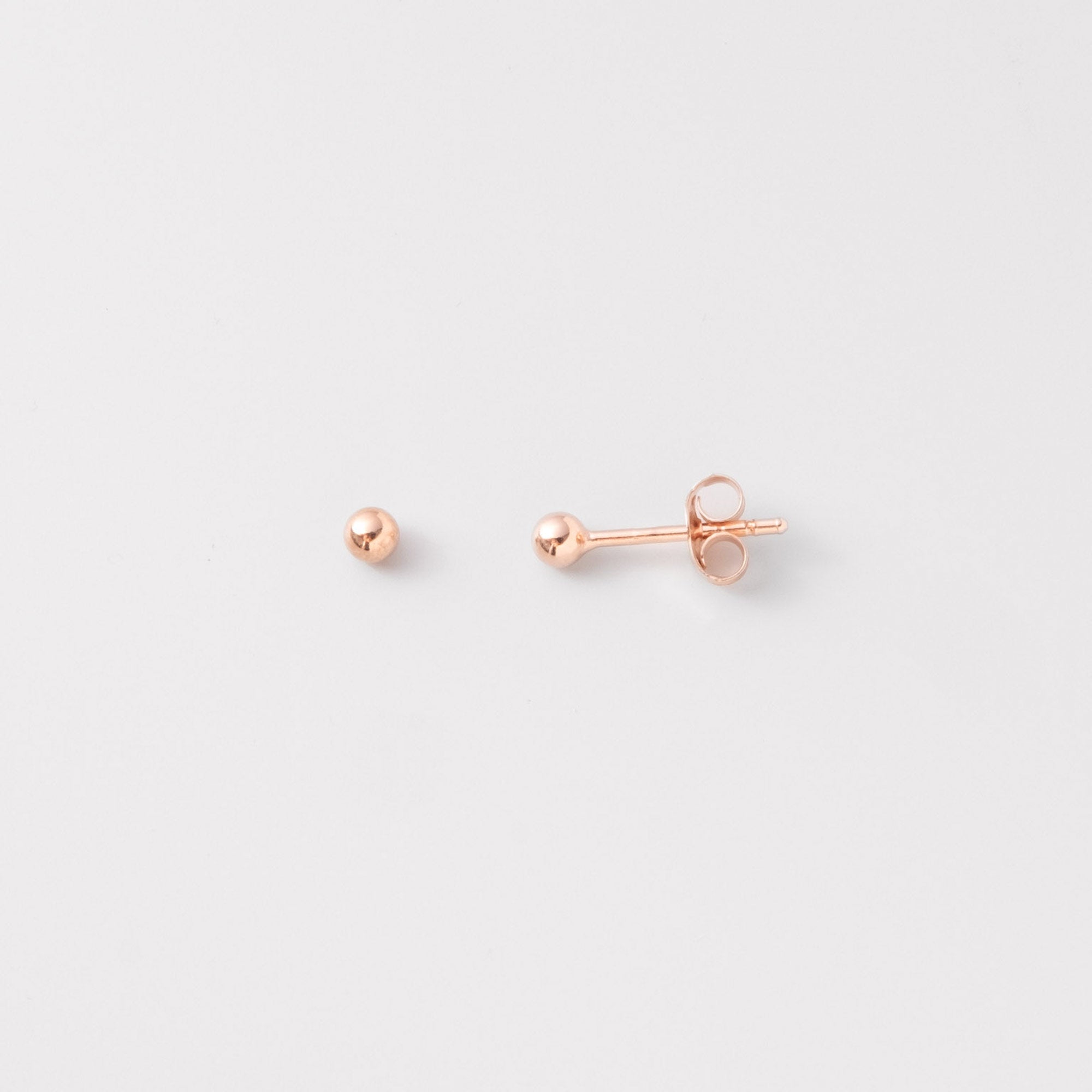 shiny ball stud - Roségold Sale