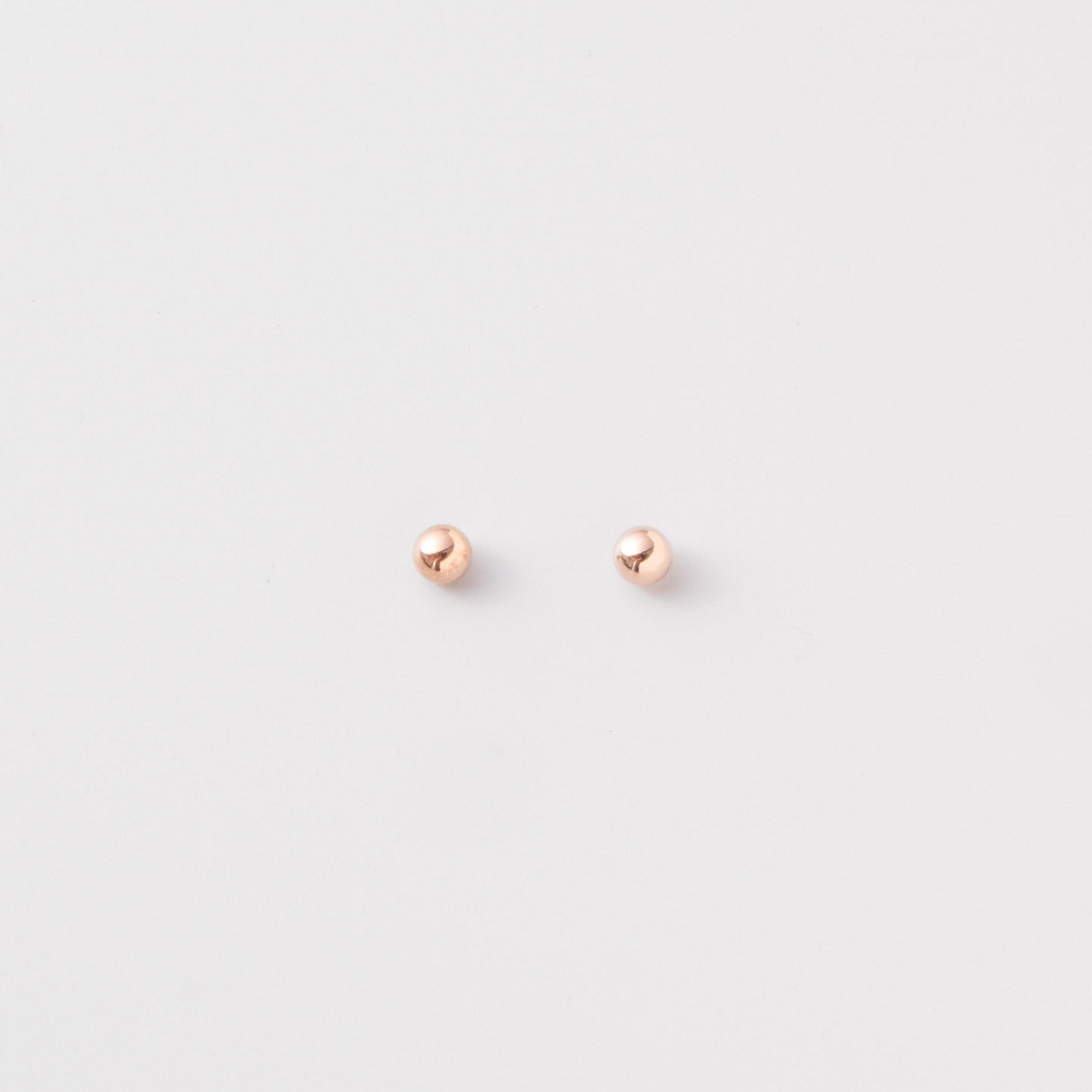 shiny ball stud - Roségold Sale