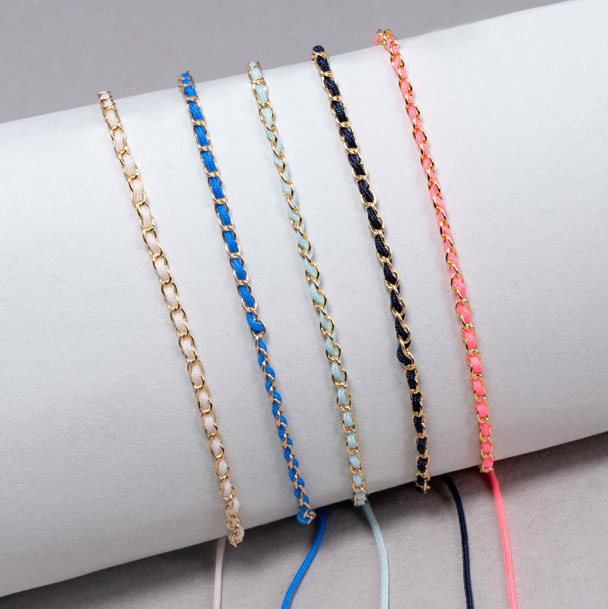 colored chain bracelet & anklet