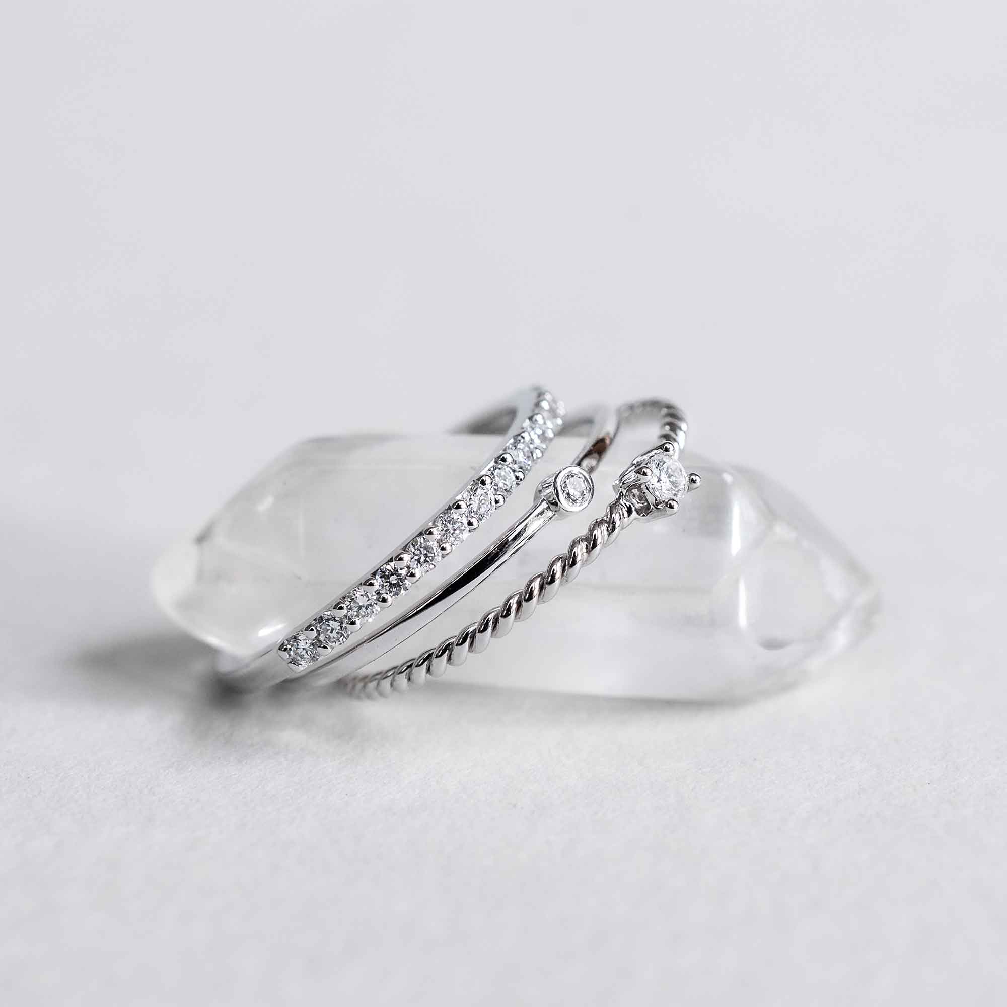 memory diamond ring | solid gold
