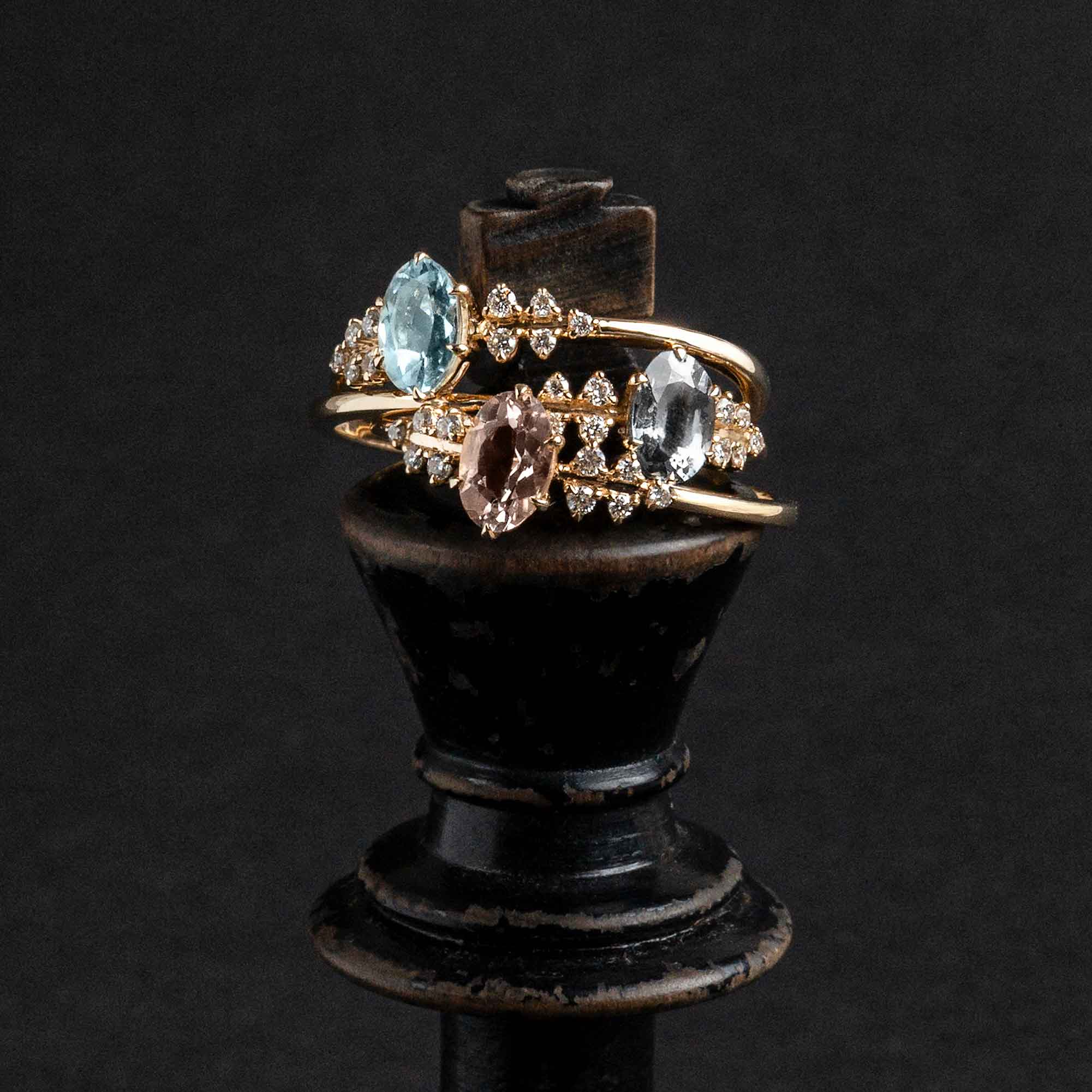 the iconic aquamarine engagement ring | solid gold