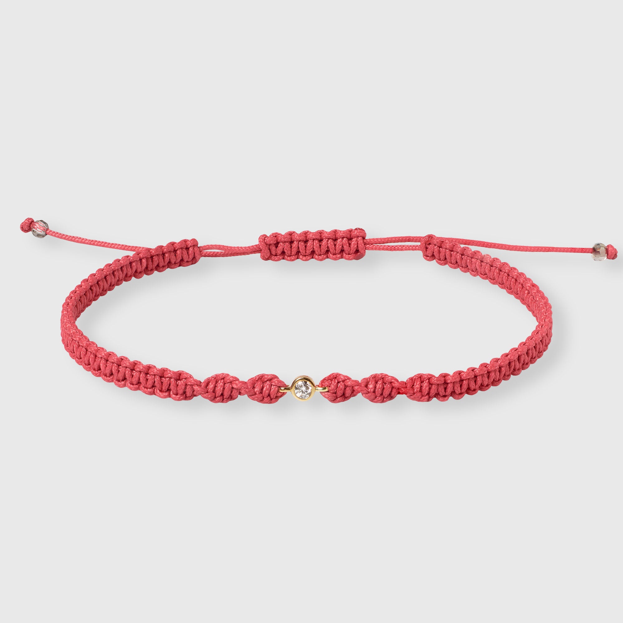 twisted macramé bracelet | solid gold