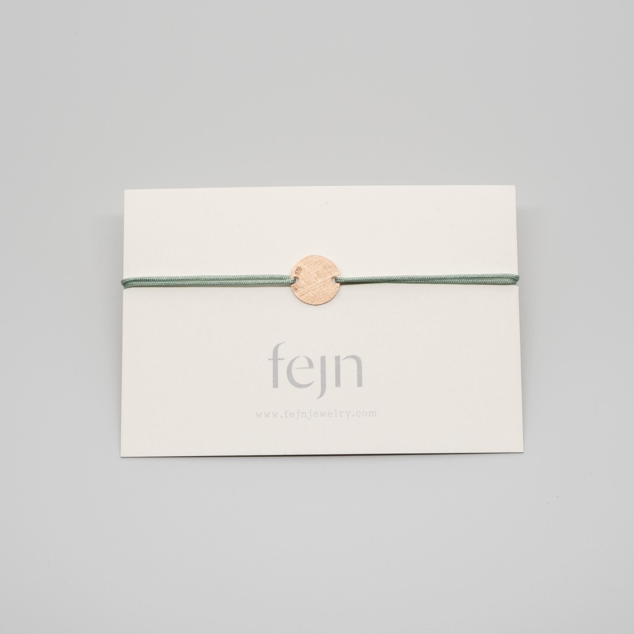 satin disc bracelet rosegold