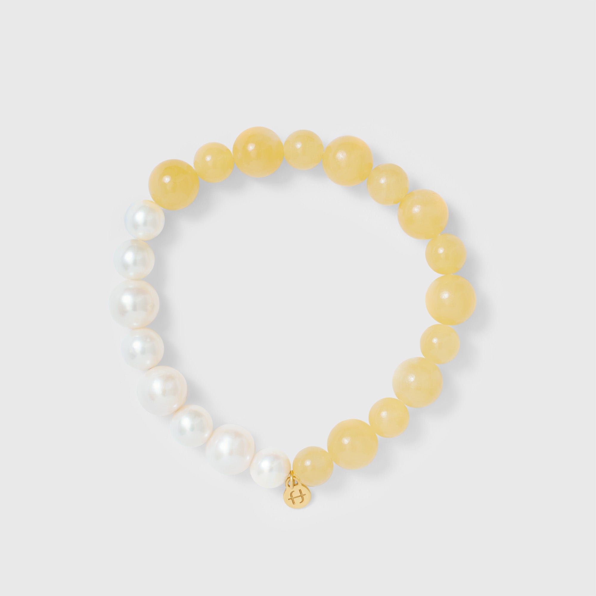 Armband mit Halbedelsteinen und elastischem Band fejn honig jade