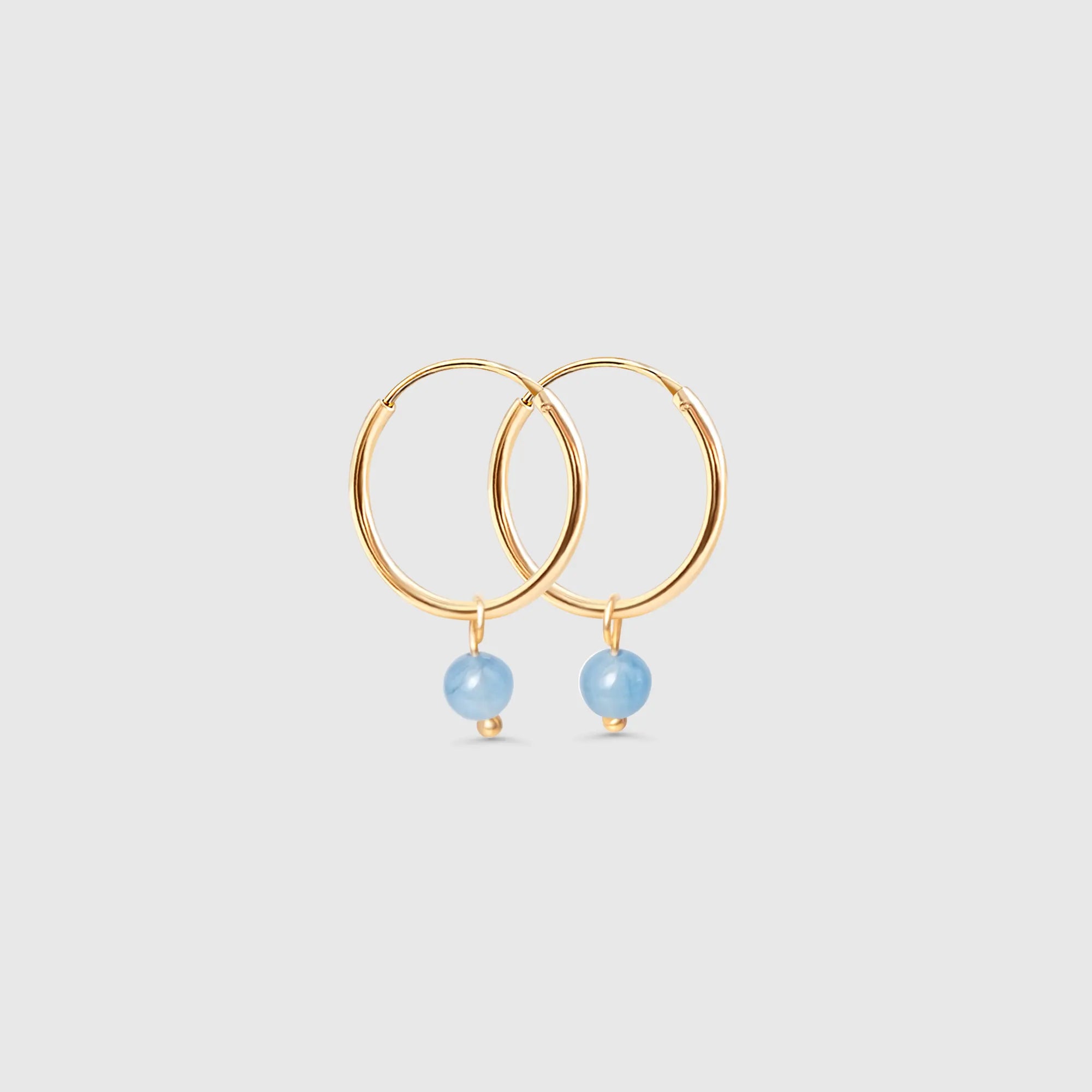 gemstone & pearl hoop
