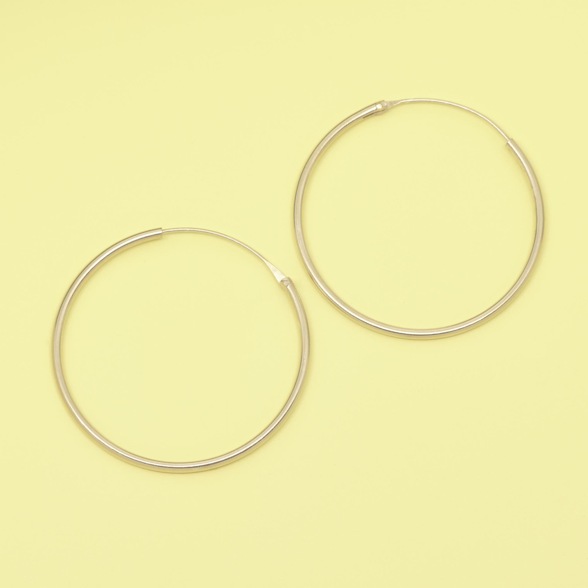 Medium hoop Creole aus Sterling Silber 24K rosé vergoldet