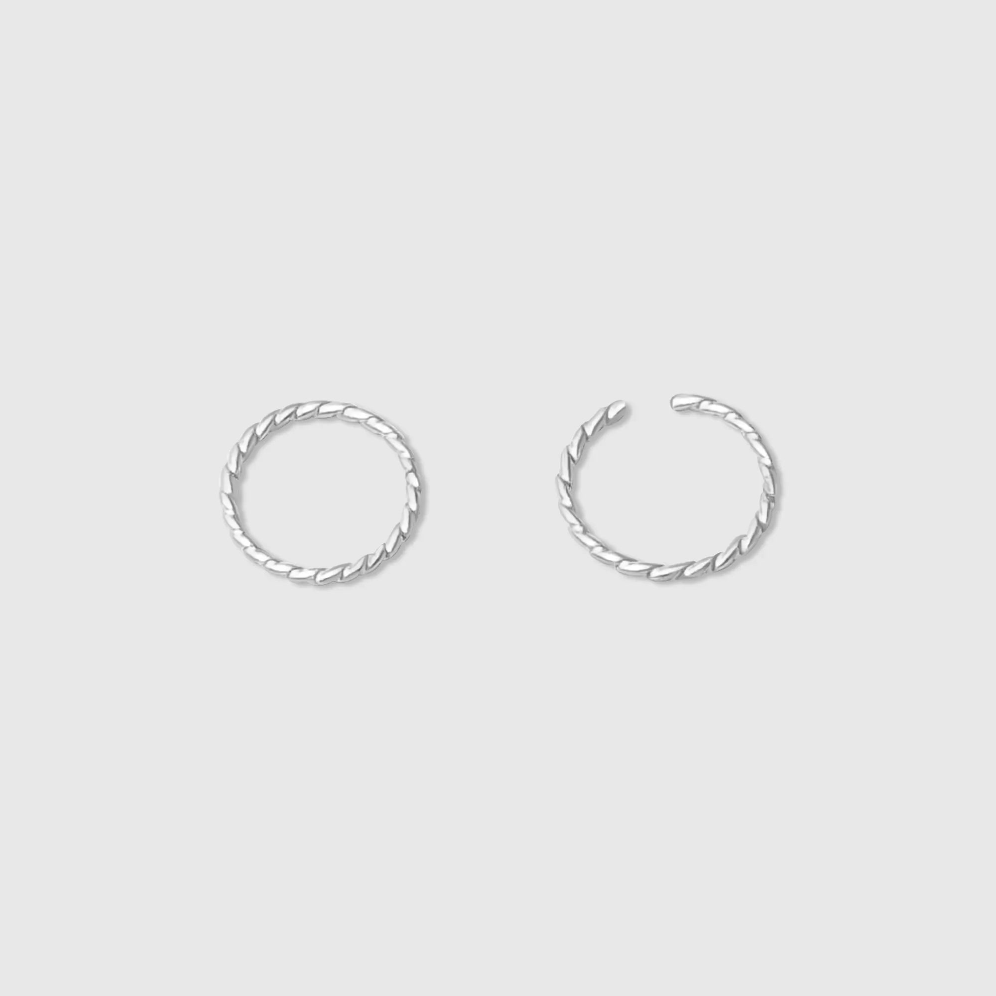 tiny twisted mini hoops