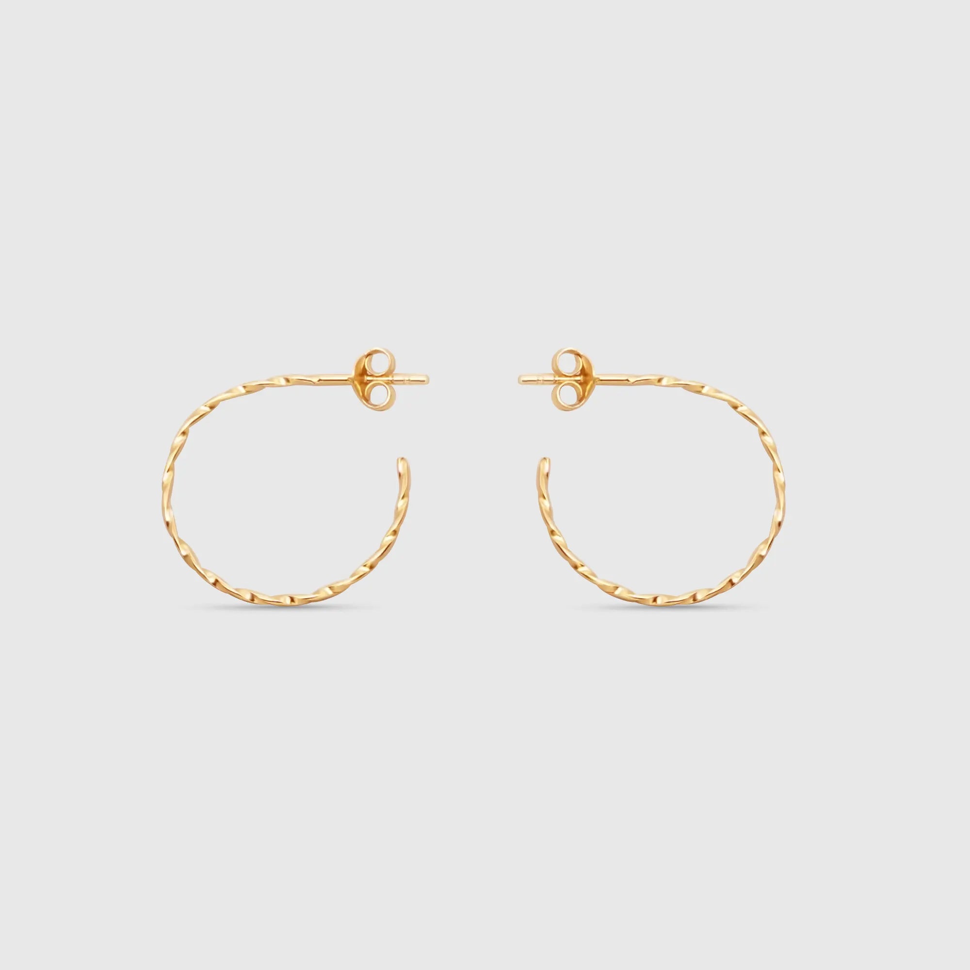 tiny twisted hoop set