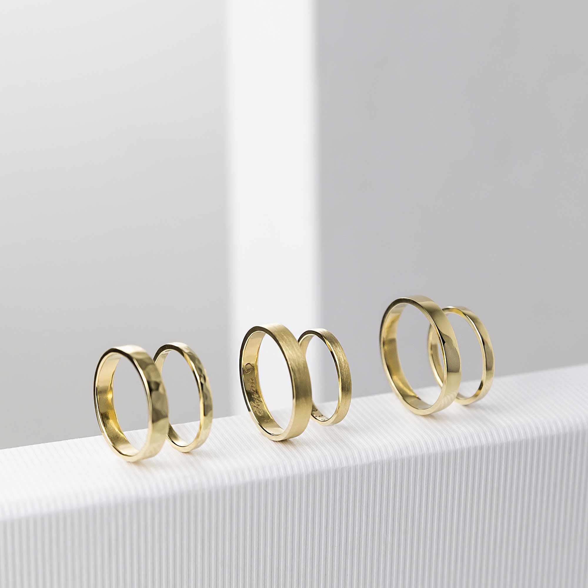 Eheringe Probierset für zu Hause Gold