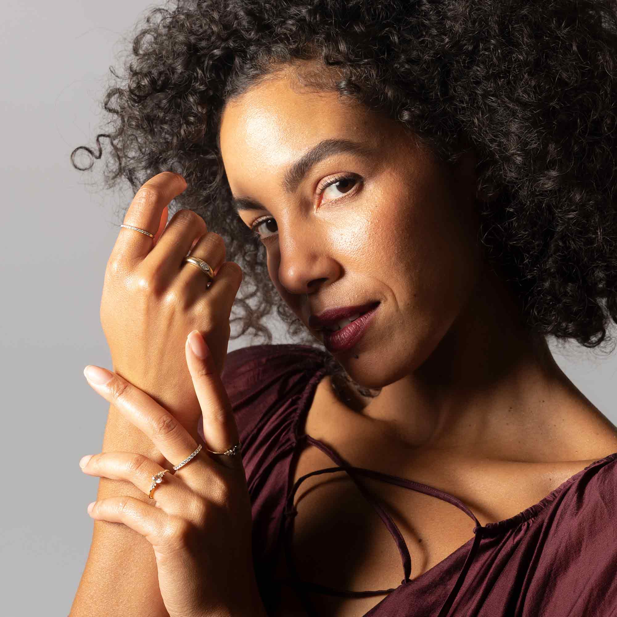 diamond band ring solid gold