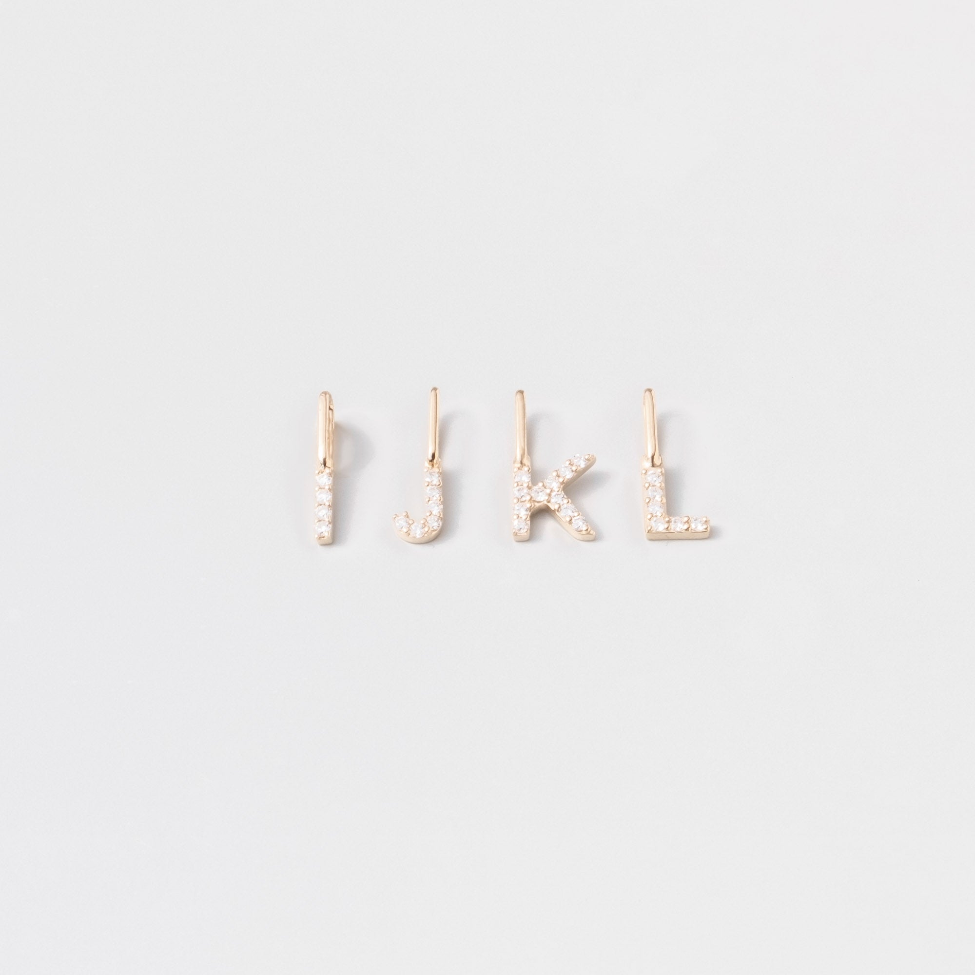 diamond letter necklace | solid gold
