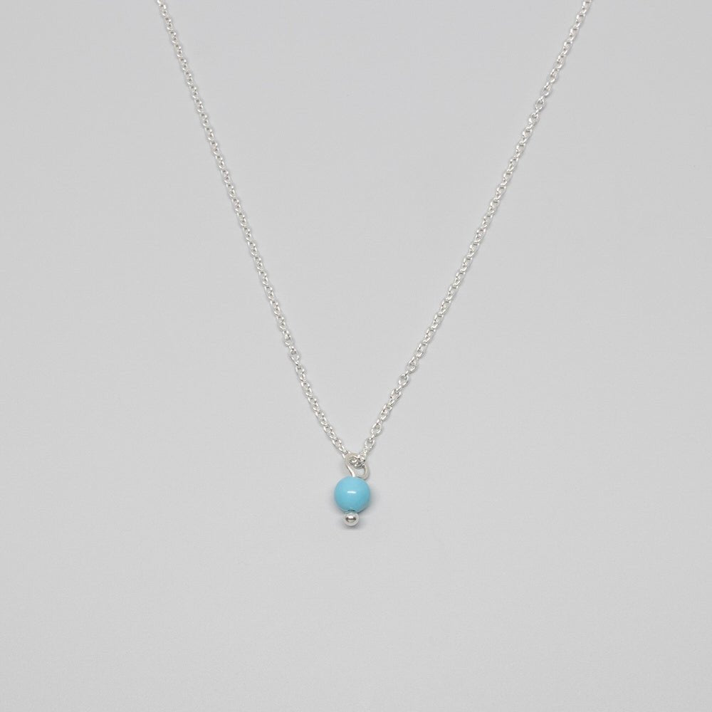 Kette mit kleinem Anhänger türkis silber