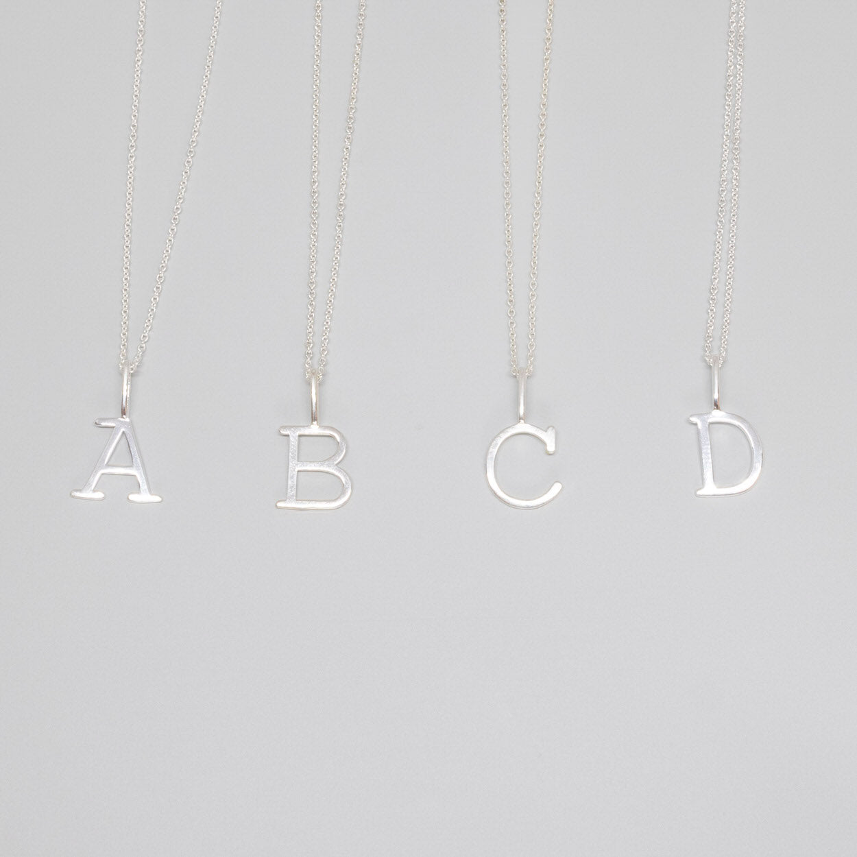 letter necklace silver
