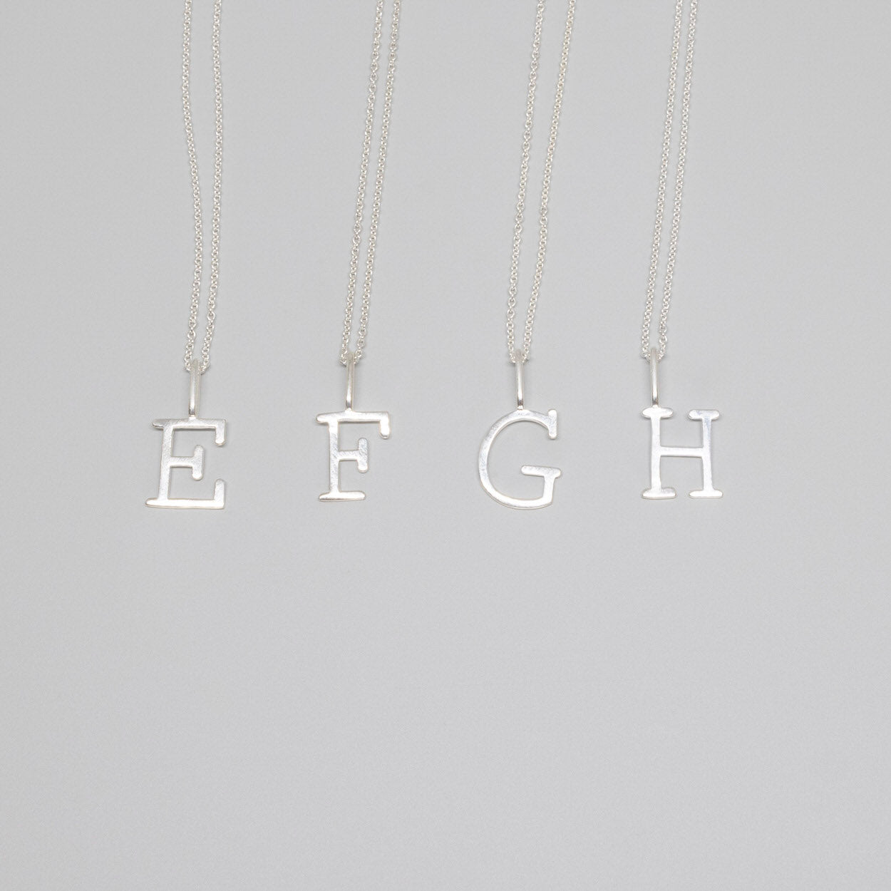 letter necklace silver