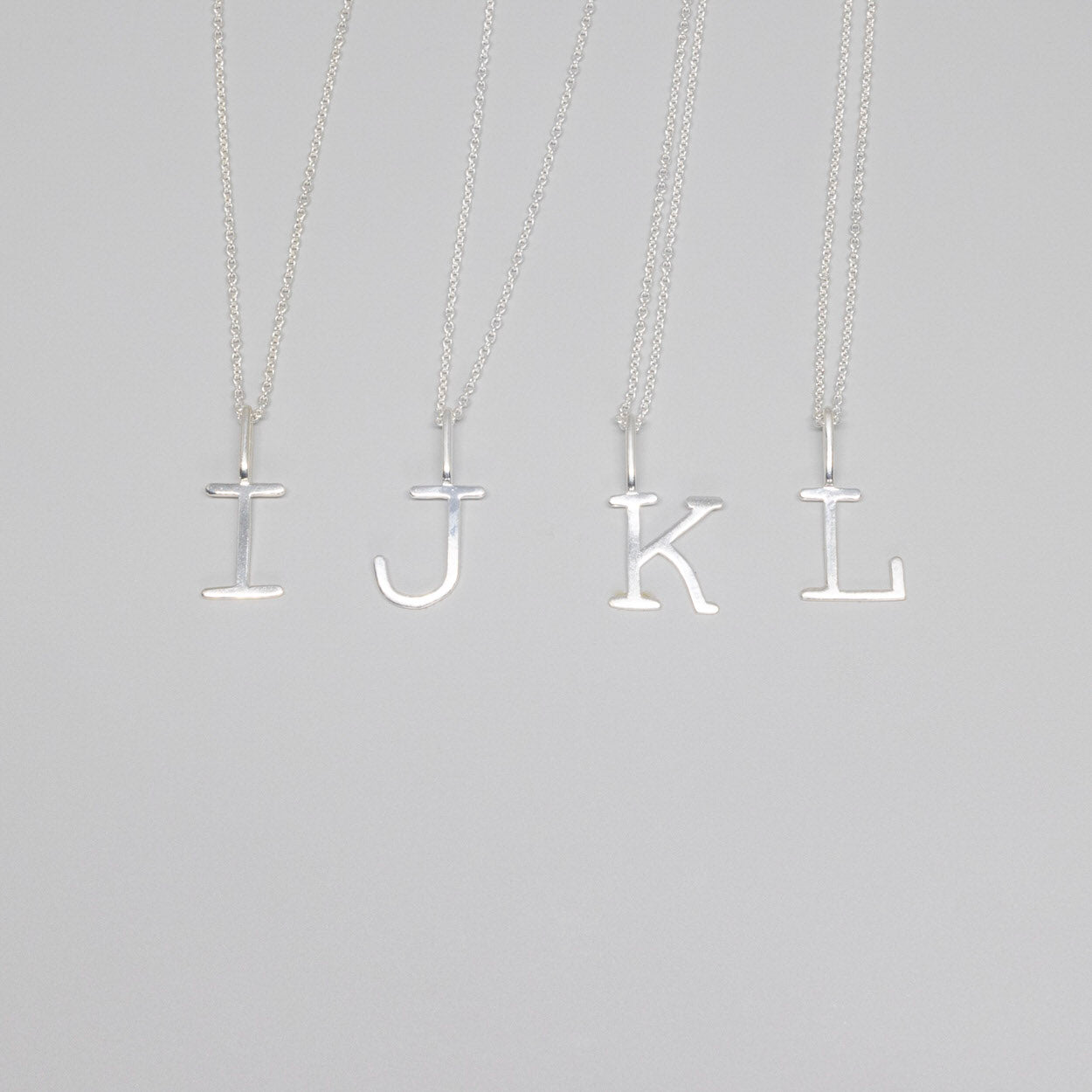 letter necklace silver