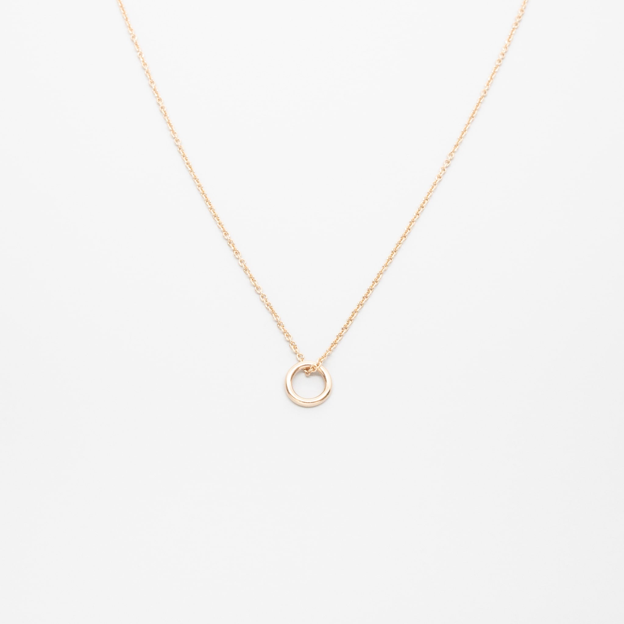 small circle necklace | solid gold