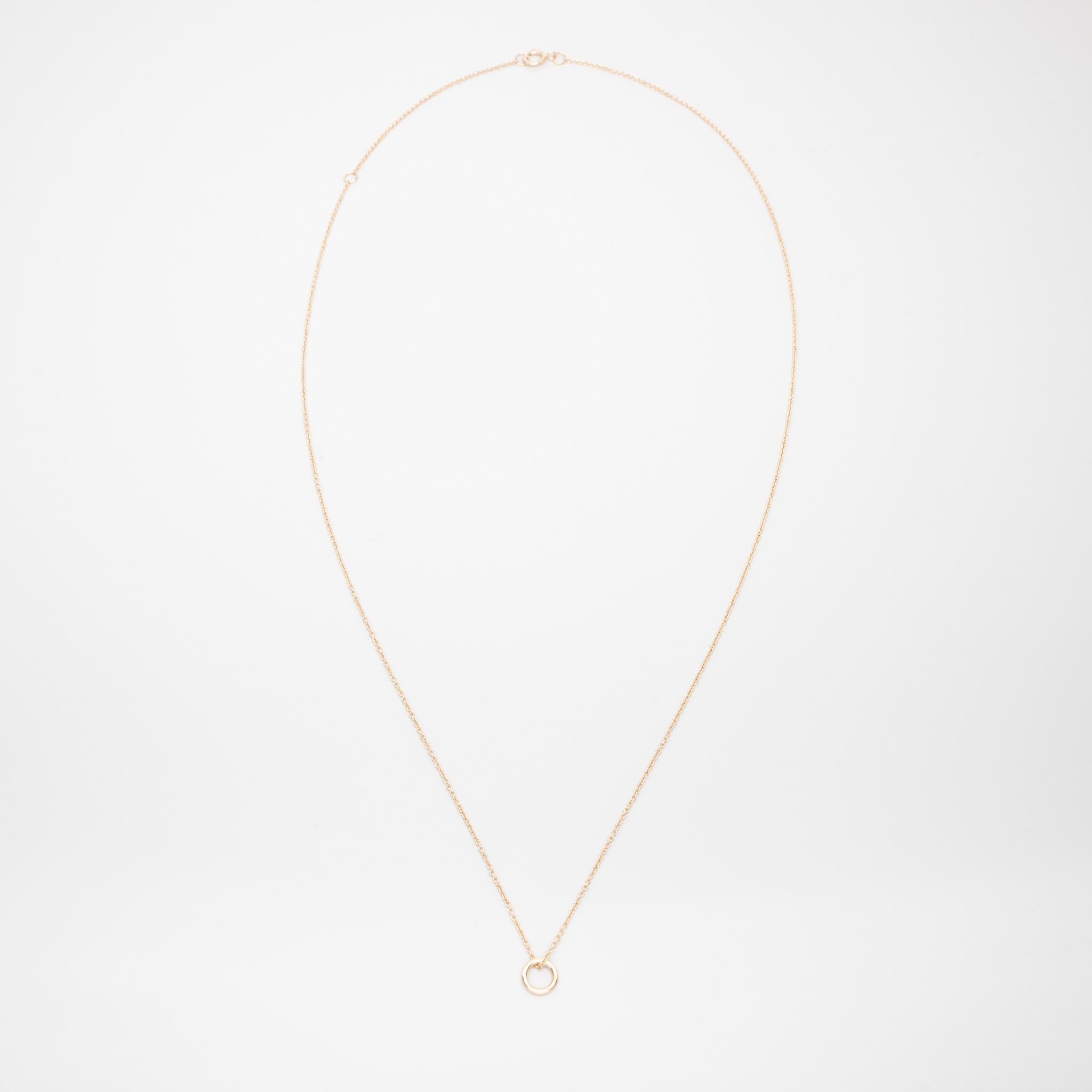 small circle necklace | solid gold