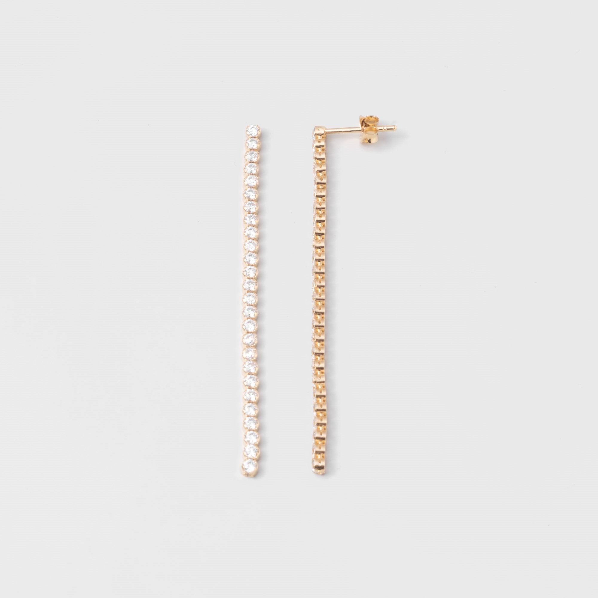 long sparkle chain stud