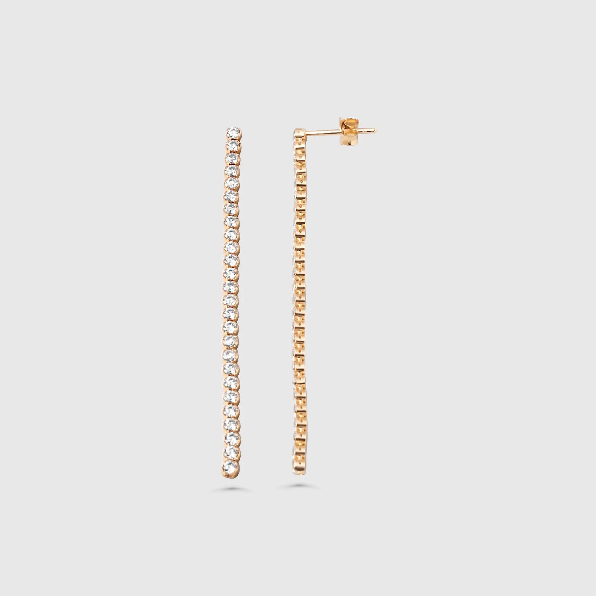 long sparkle chain stud