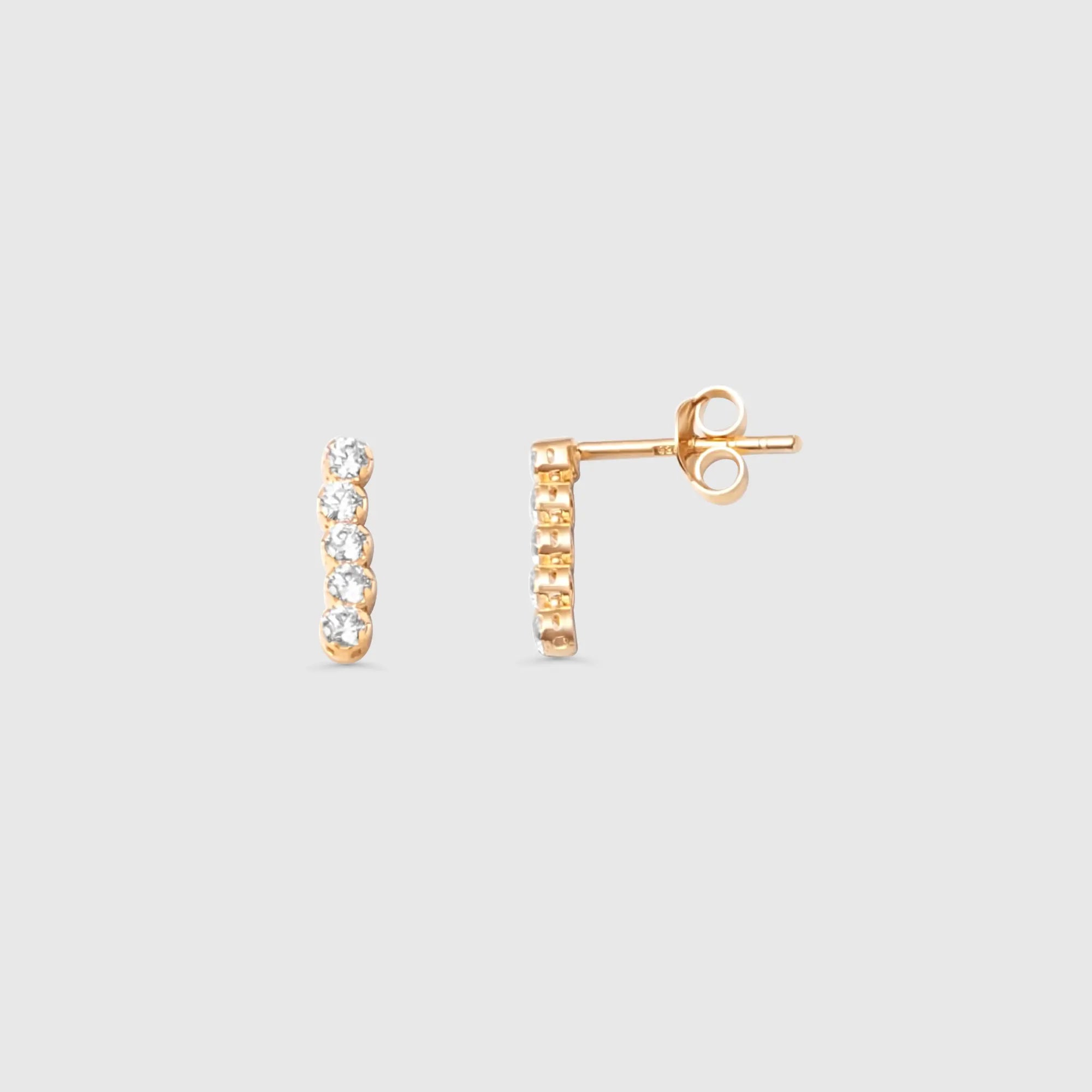 short sparkle chain stud