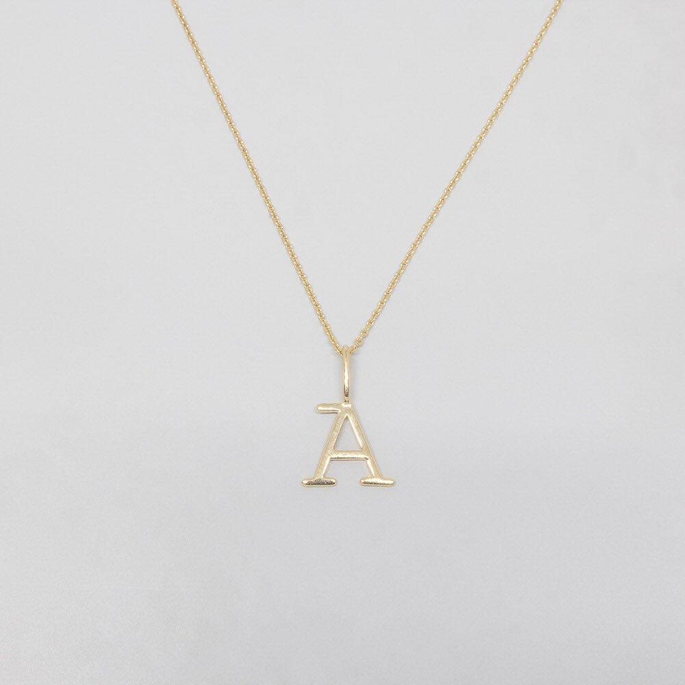 letter necklace | solid gold