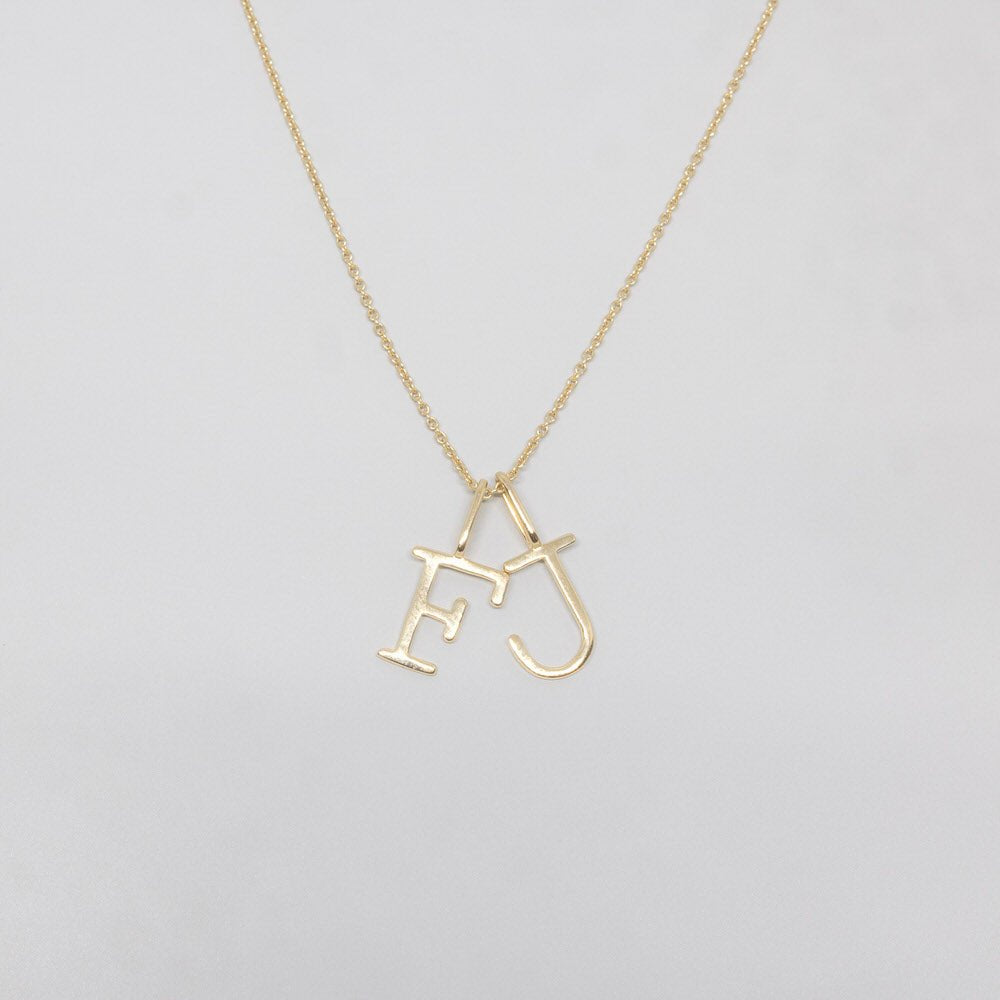 letter necklace | solid gold