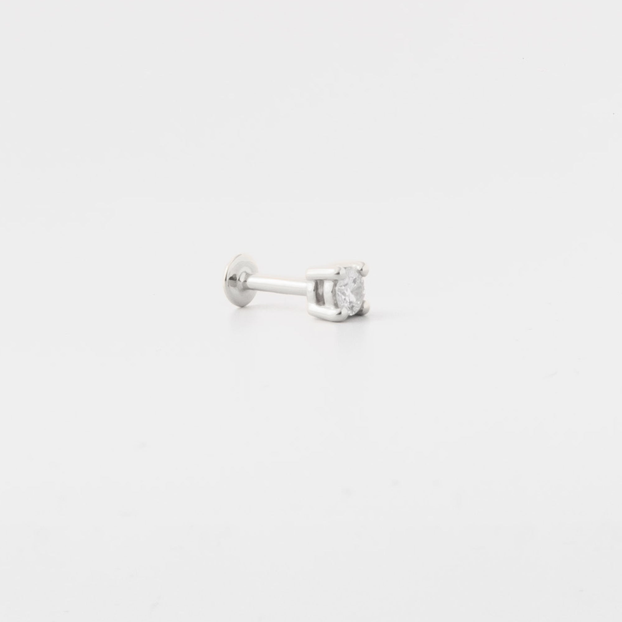 diamond helix stud | solid gold