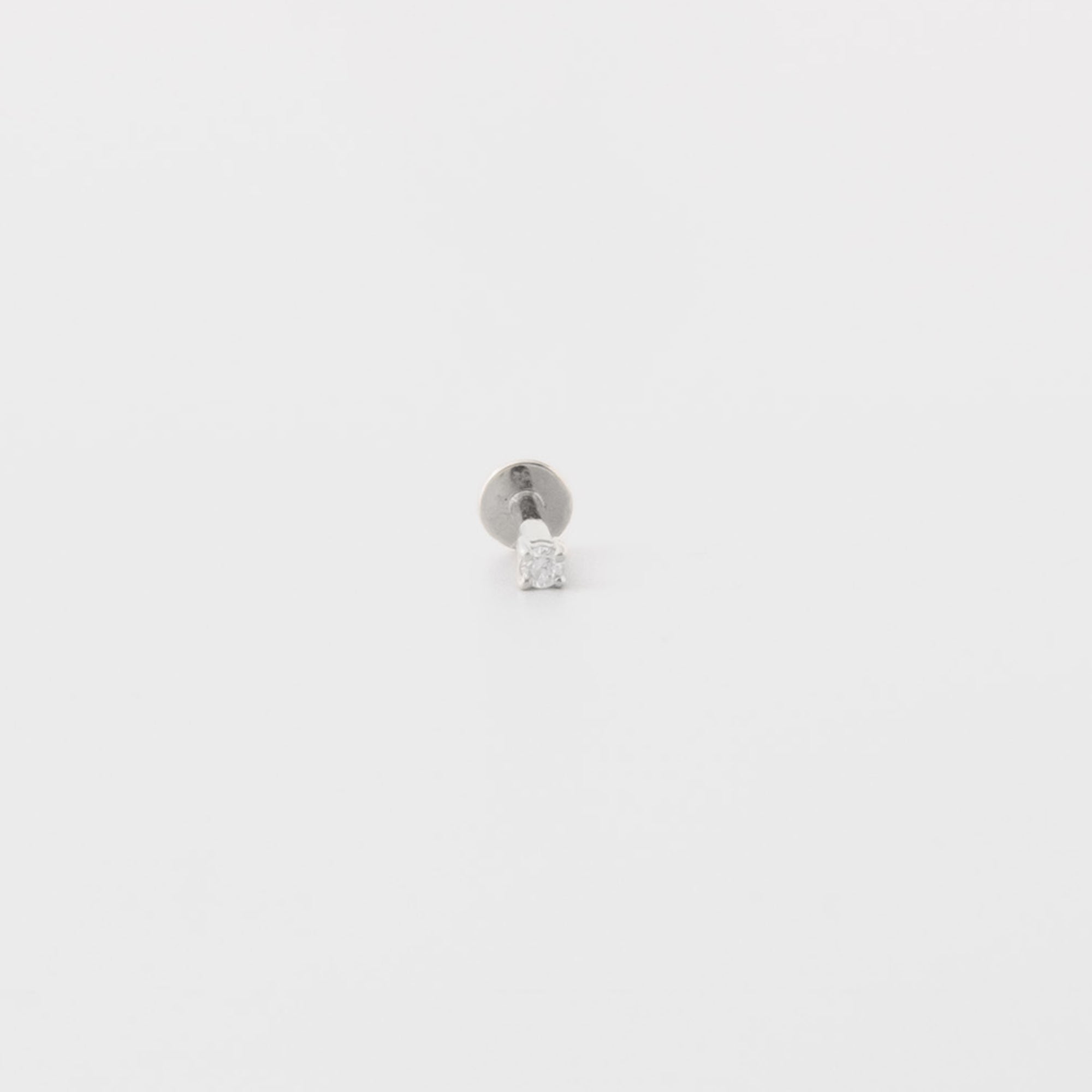tiny diamond helix stud | solid gold