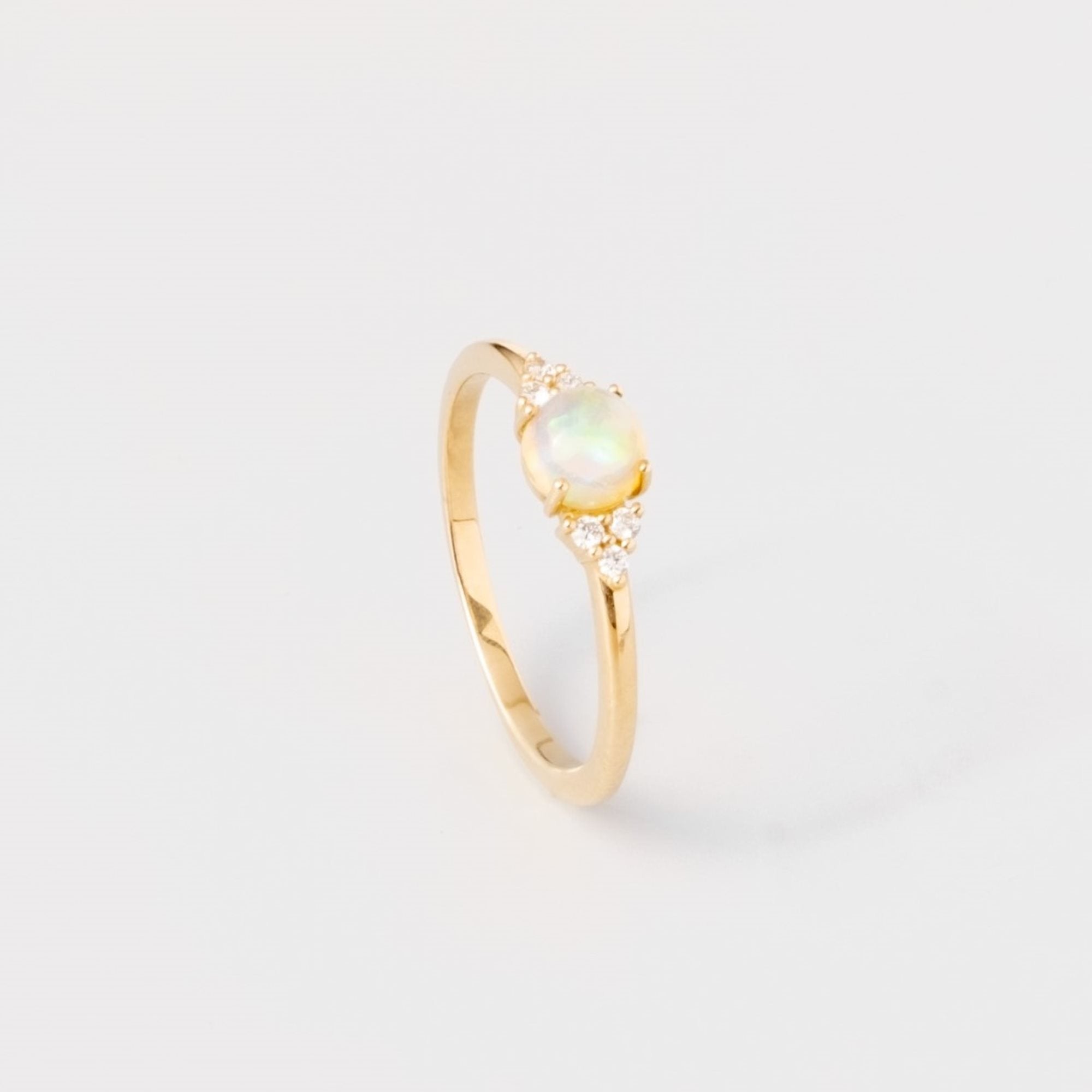 opal diamond ring | solid gold - LIMITED EDITION
