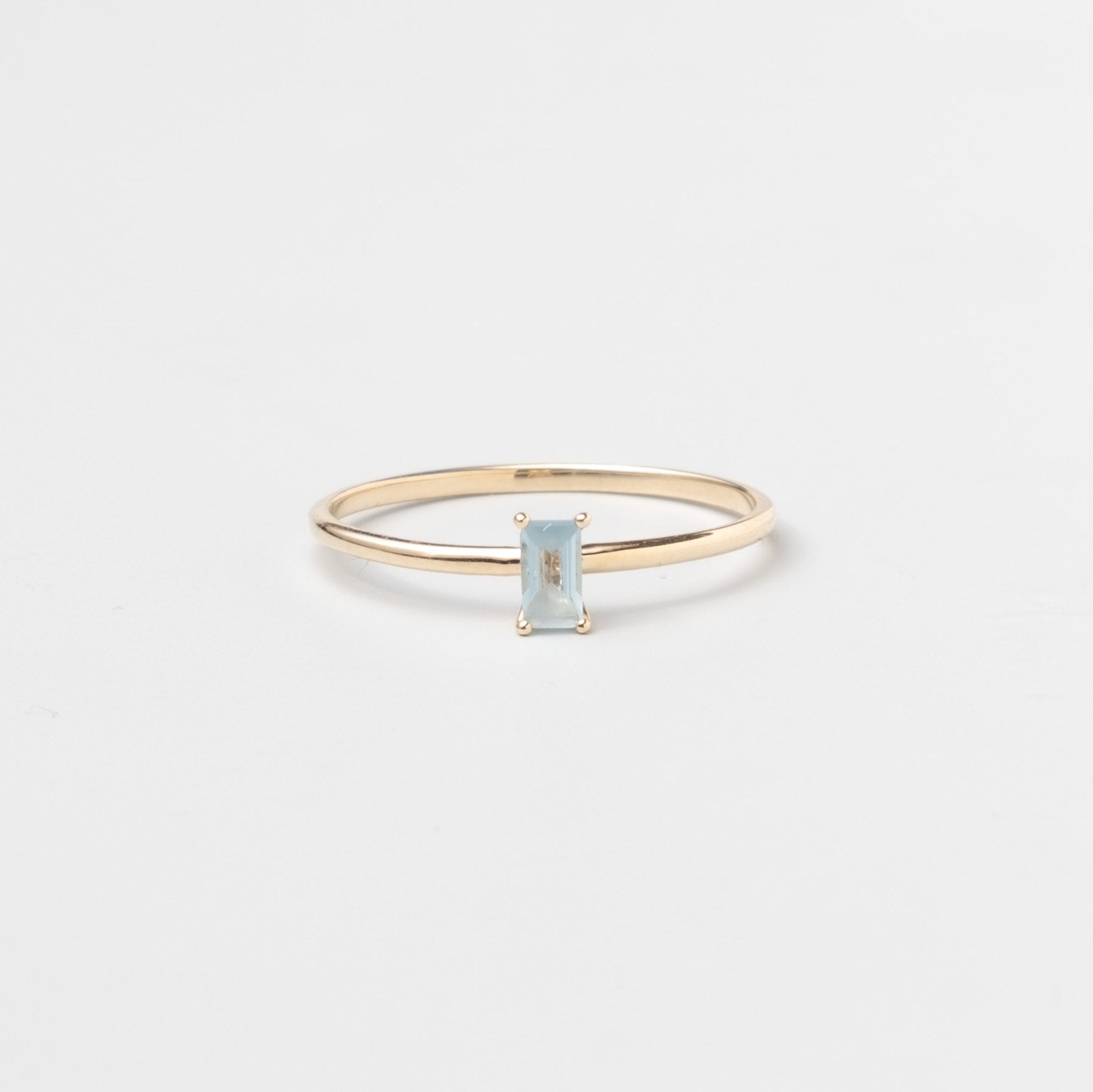 colored baguette ring | solid gold