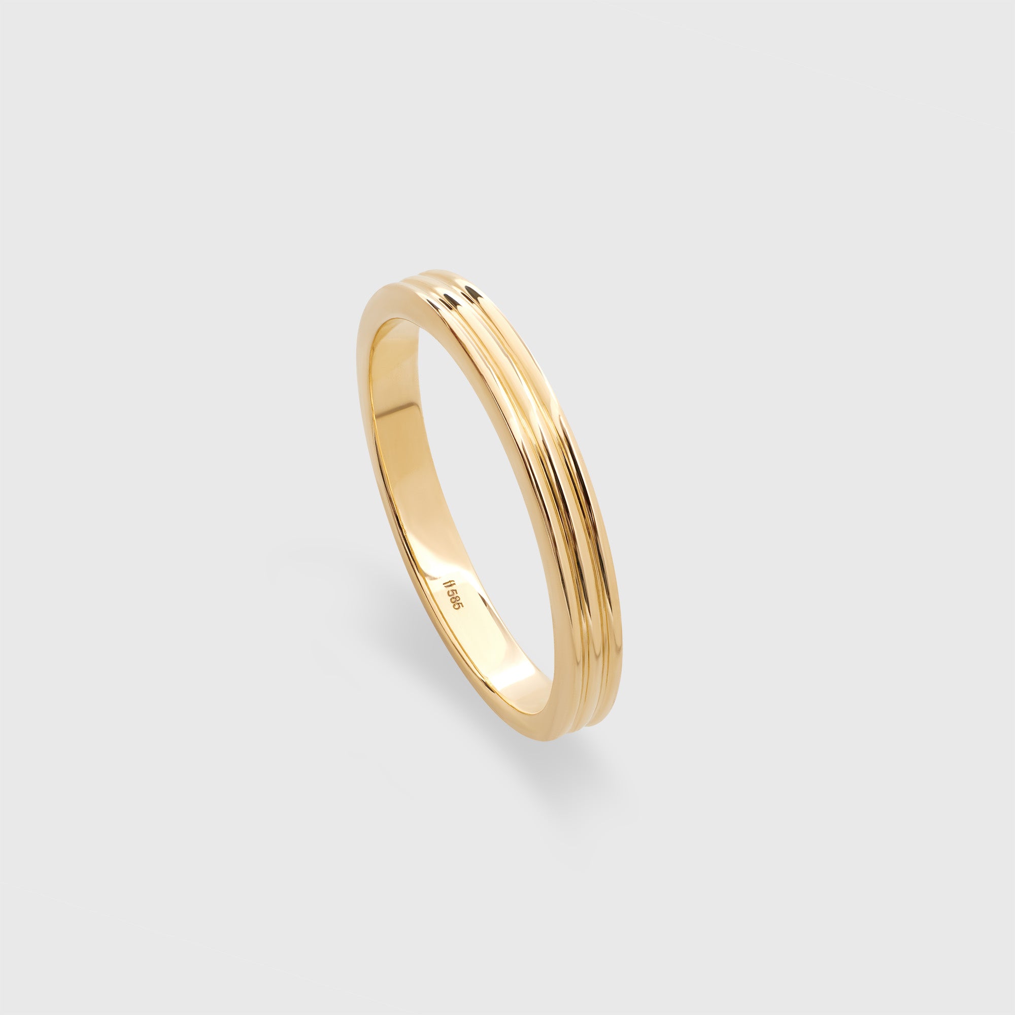 Ehering - triple line wedding band | solid gold