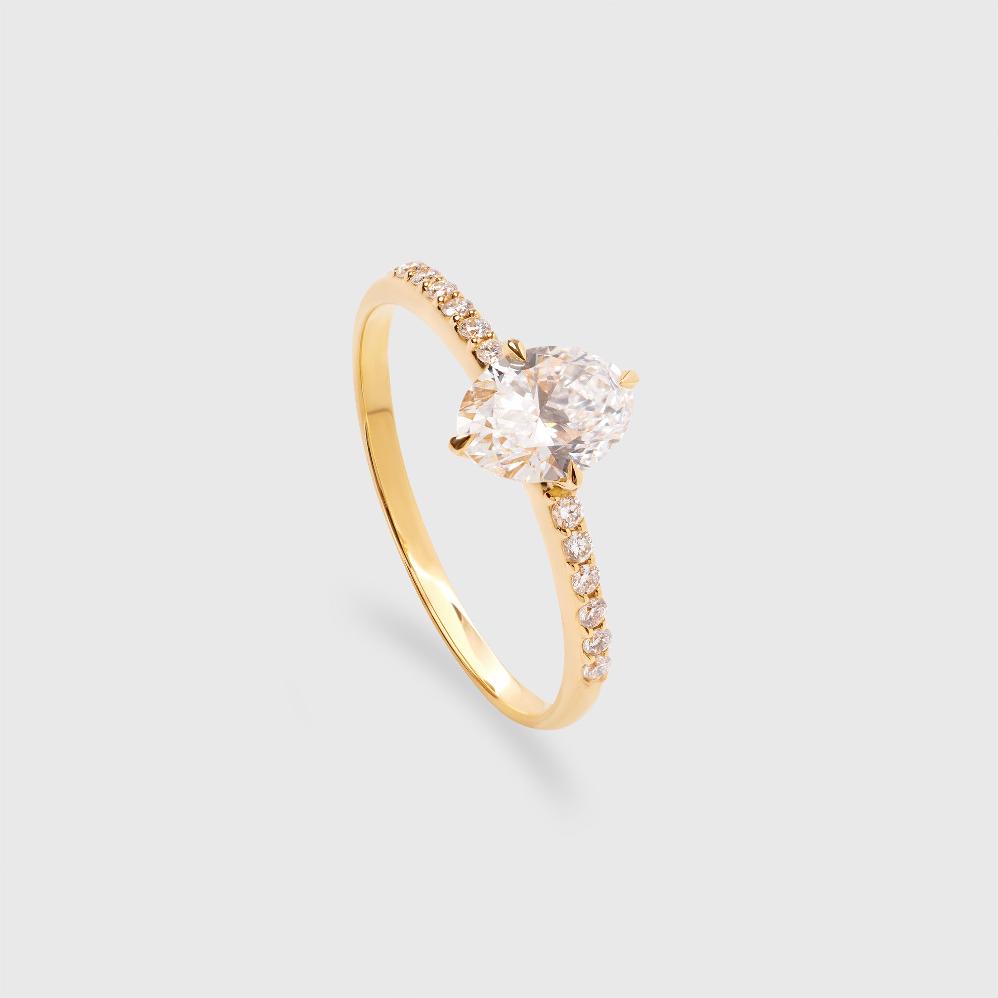 the grande engagement ring | solid gold