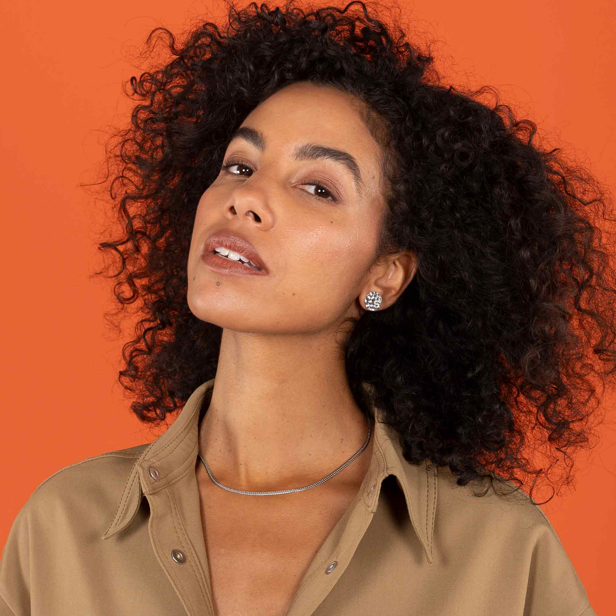 Ohrstecker gehämmert round hammered stud silber worlds origins wolfgang joop