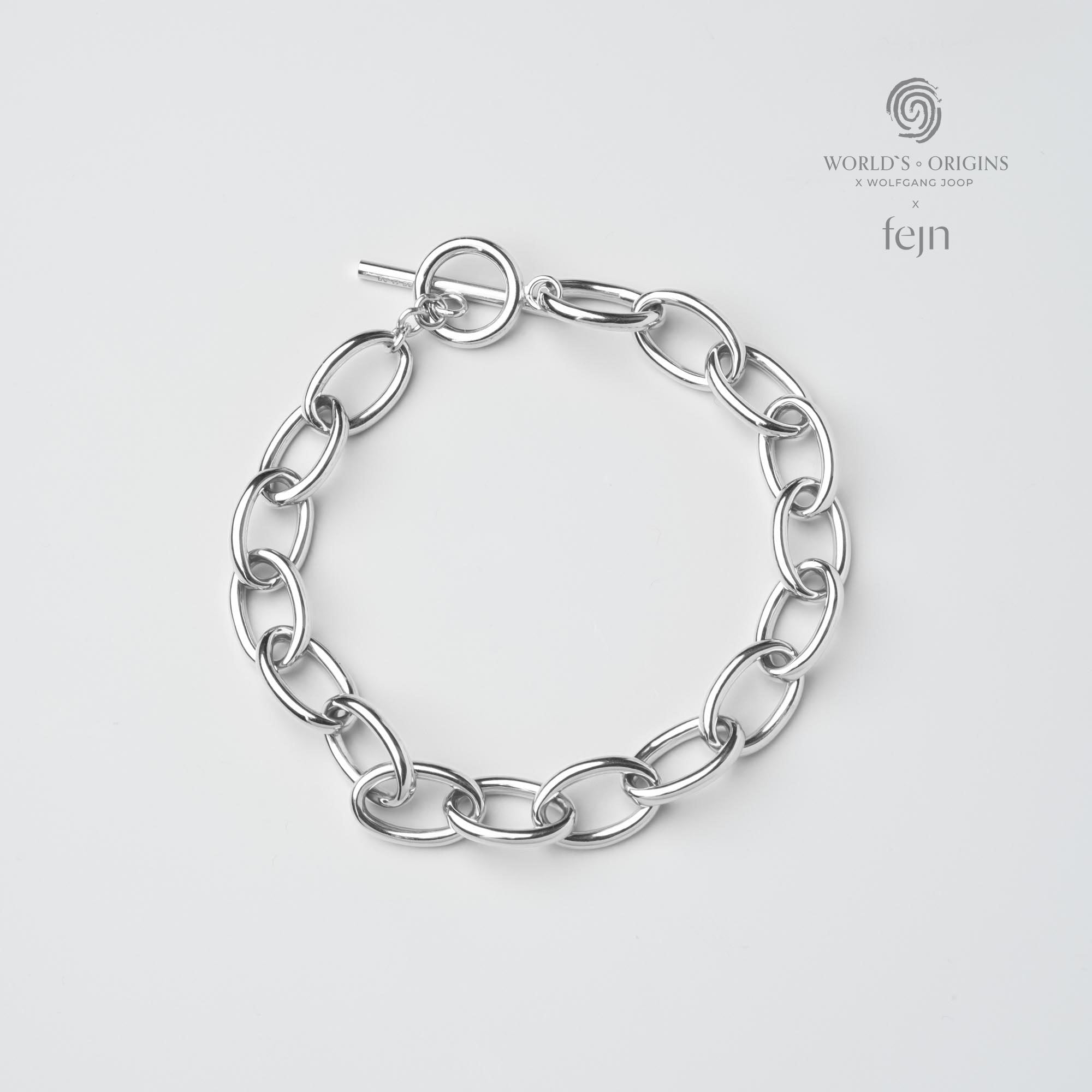 Gliederarmband chunky link chain silber worlds origins wolfgang joop