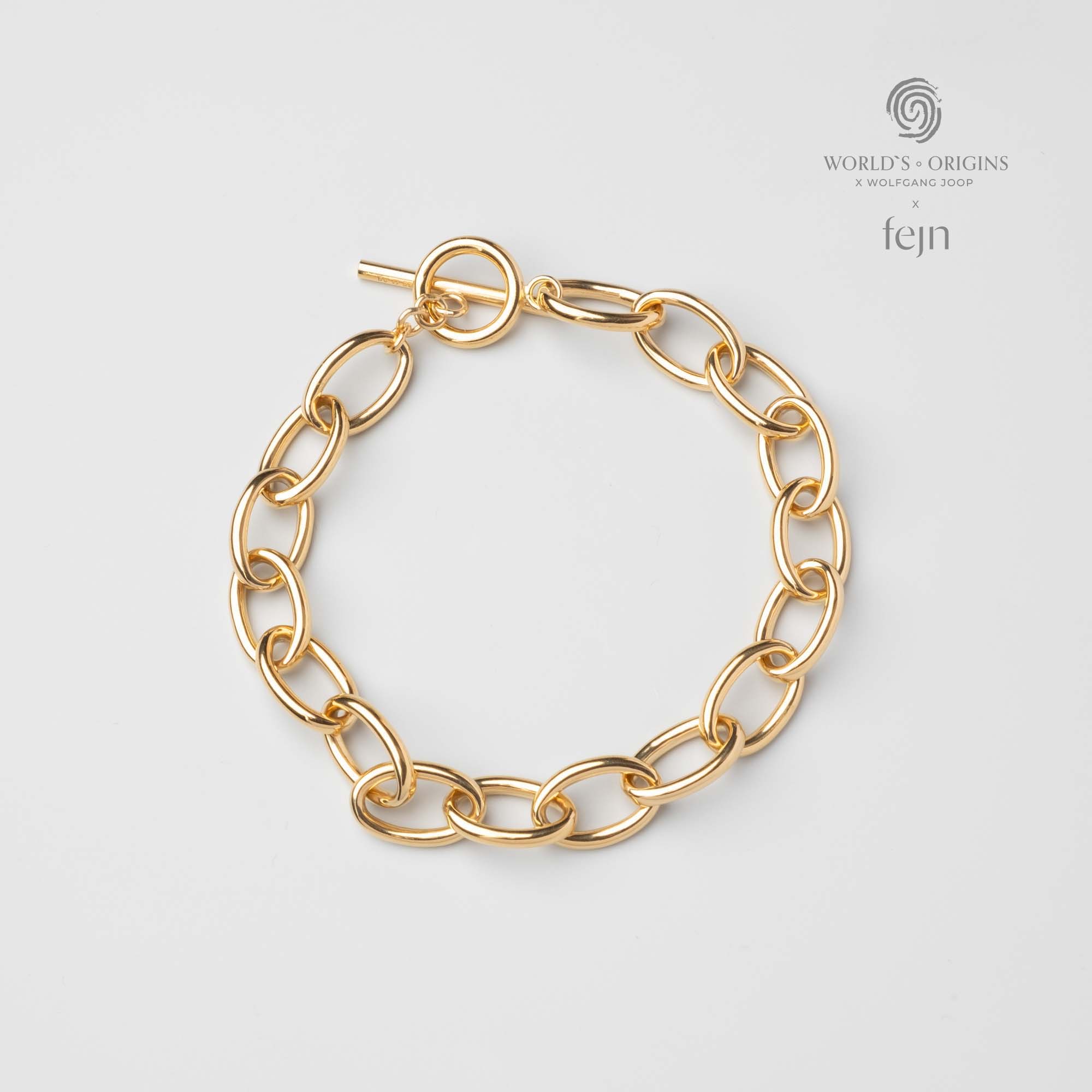 Gliederarmband chunky link chain gold worlds origins wolfgang joop