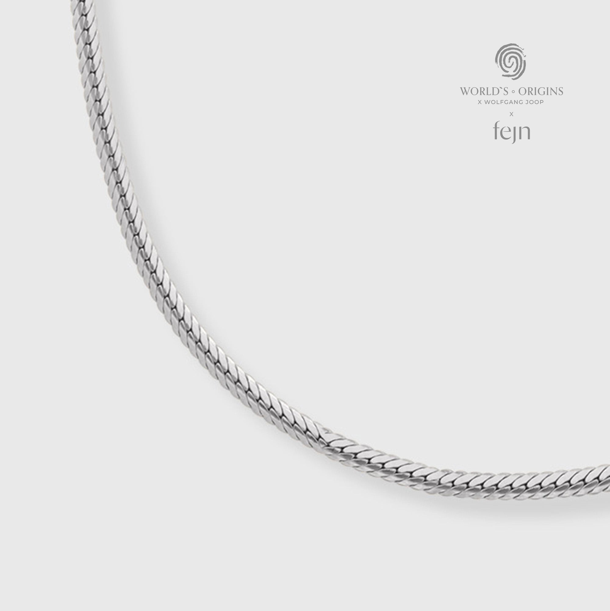 Flache Schlangenkette silber worlds origins wolfgang joop