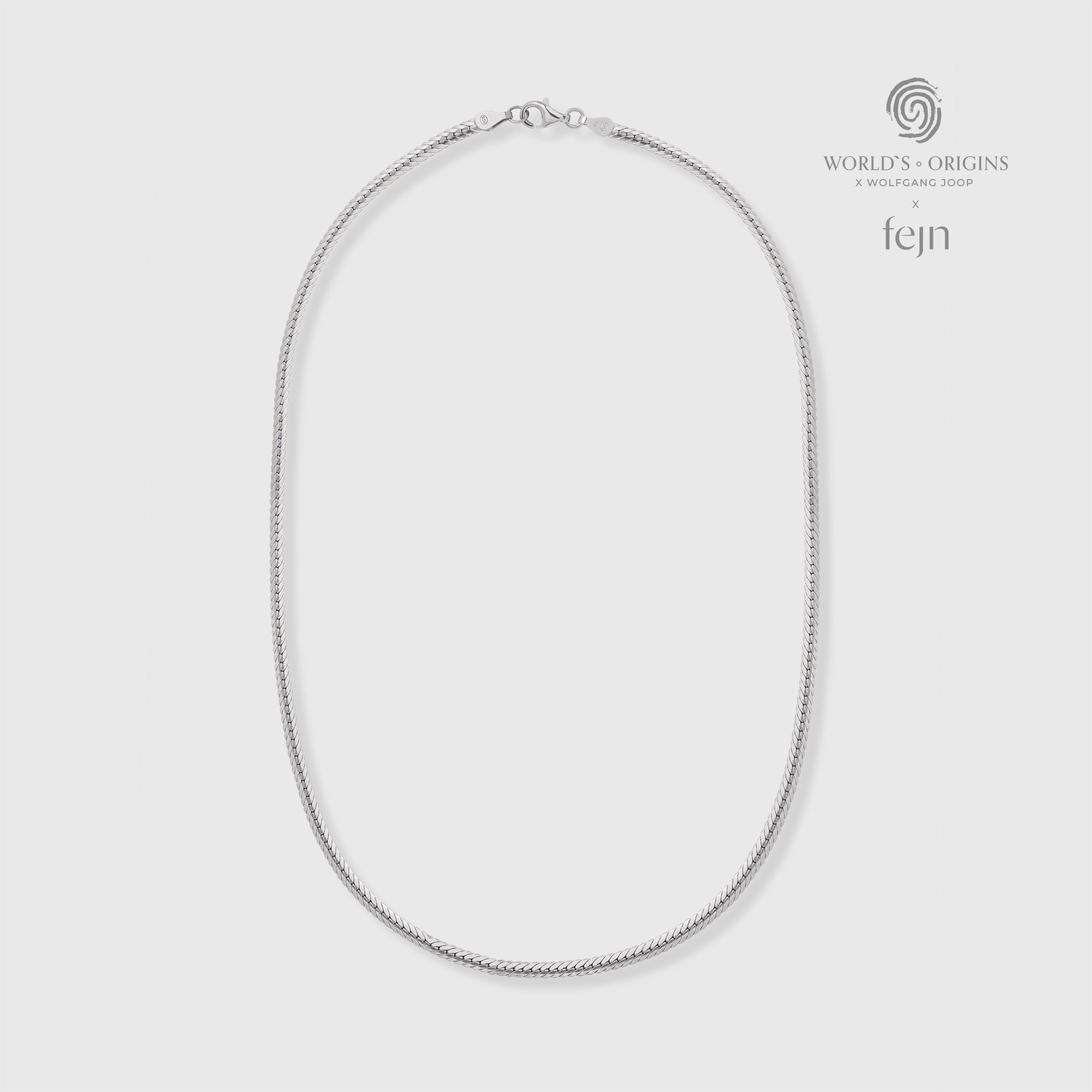Flache Schlangenkette silber worlds origins wolfgang joop