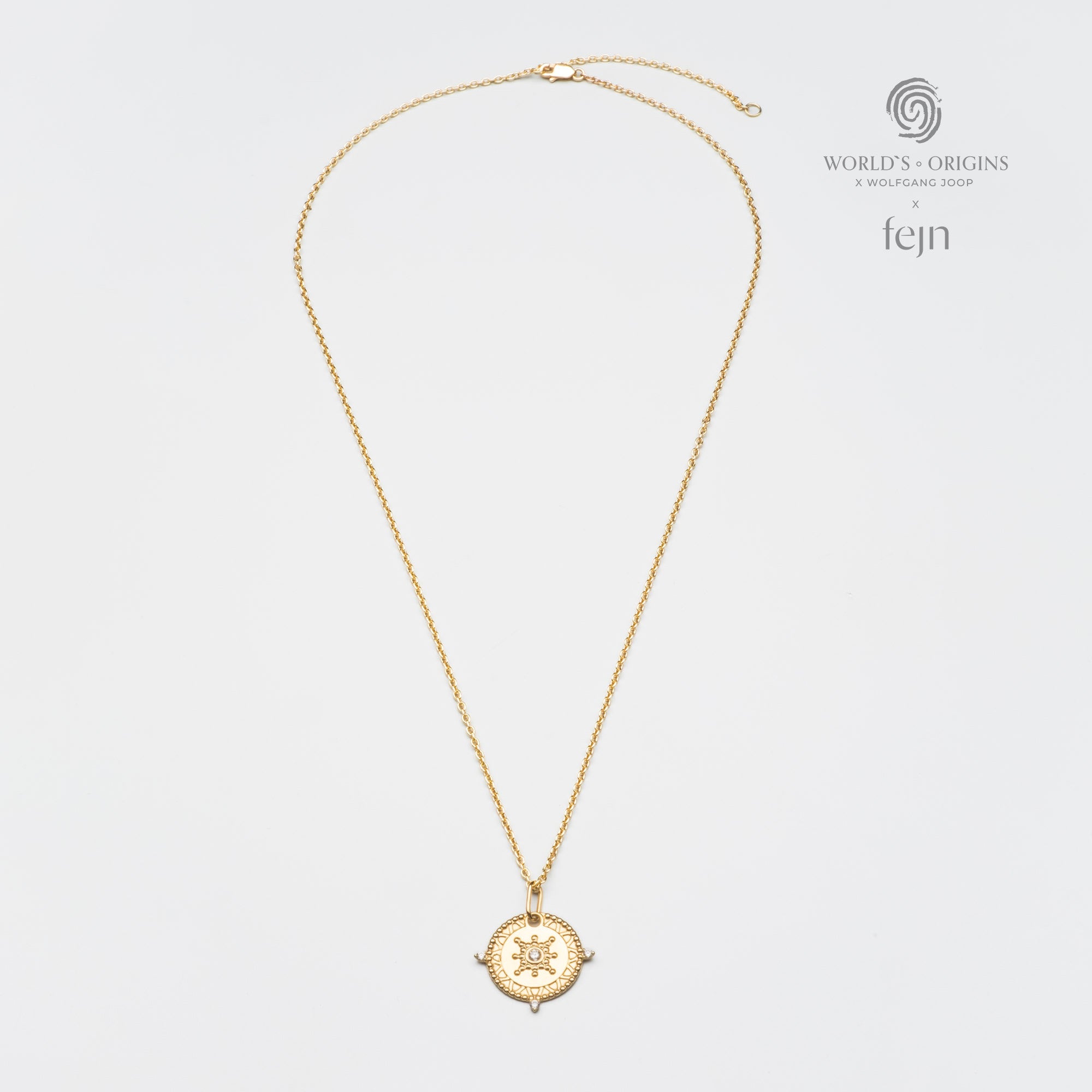 mystic diamond sun necklace | solid gold