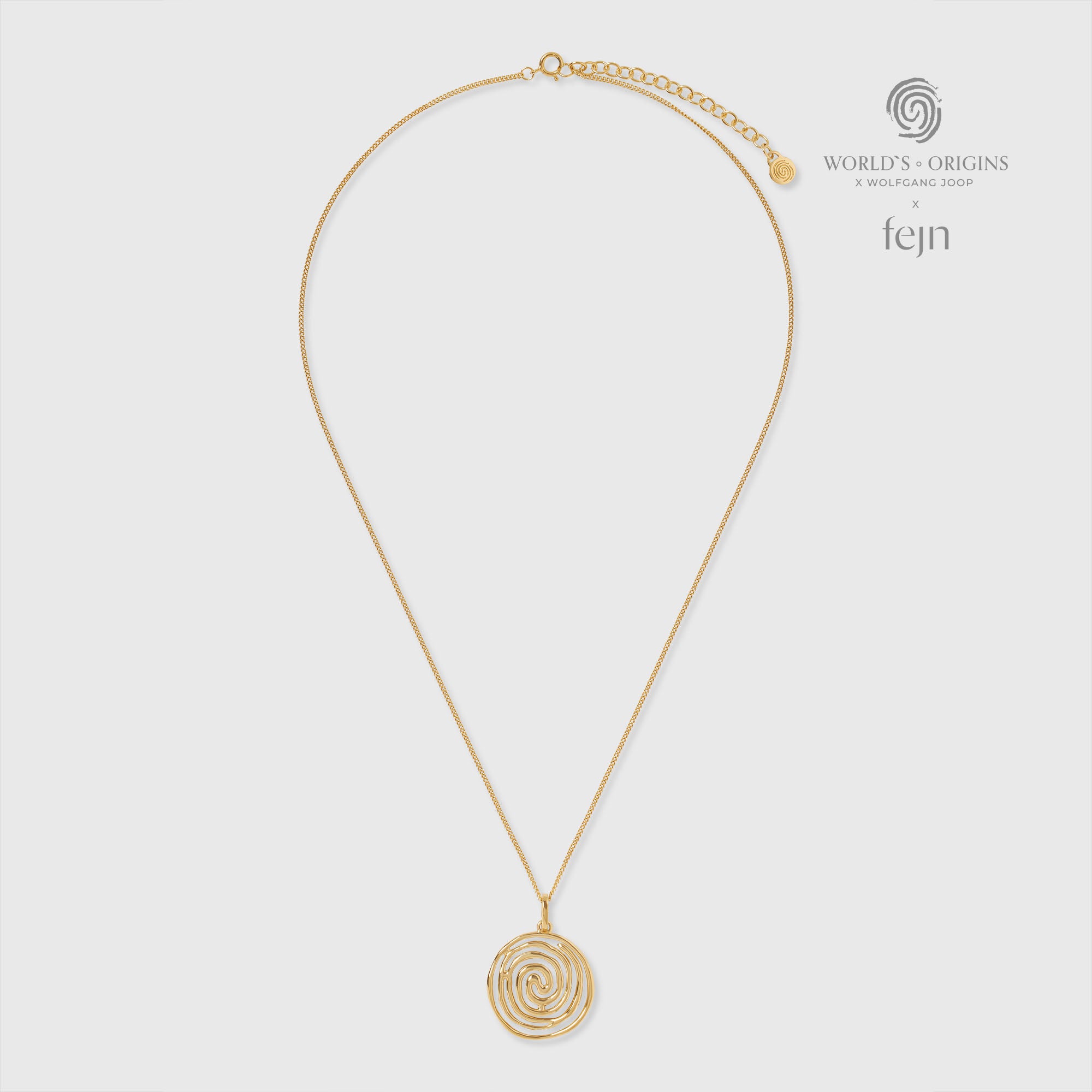 Halskette ornament spirale gold worlds origins wolfgang joop