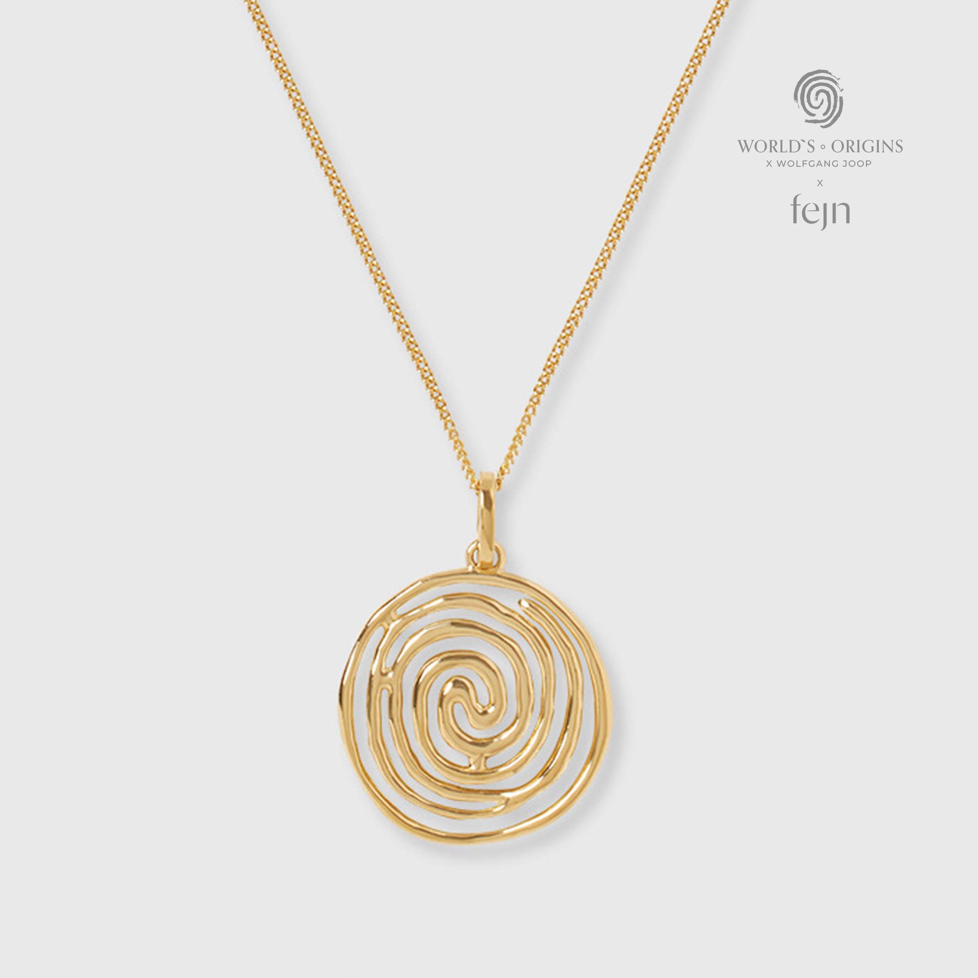 Halskette ornament spirale gold worlds origins wolfgang joop