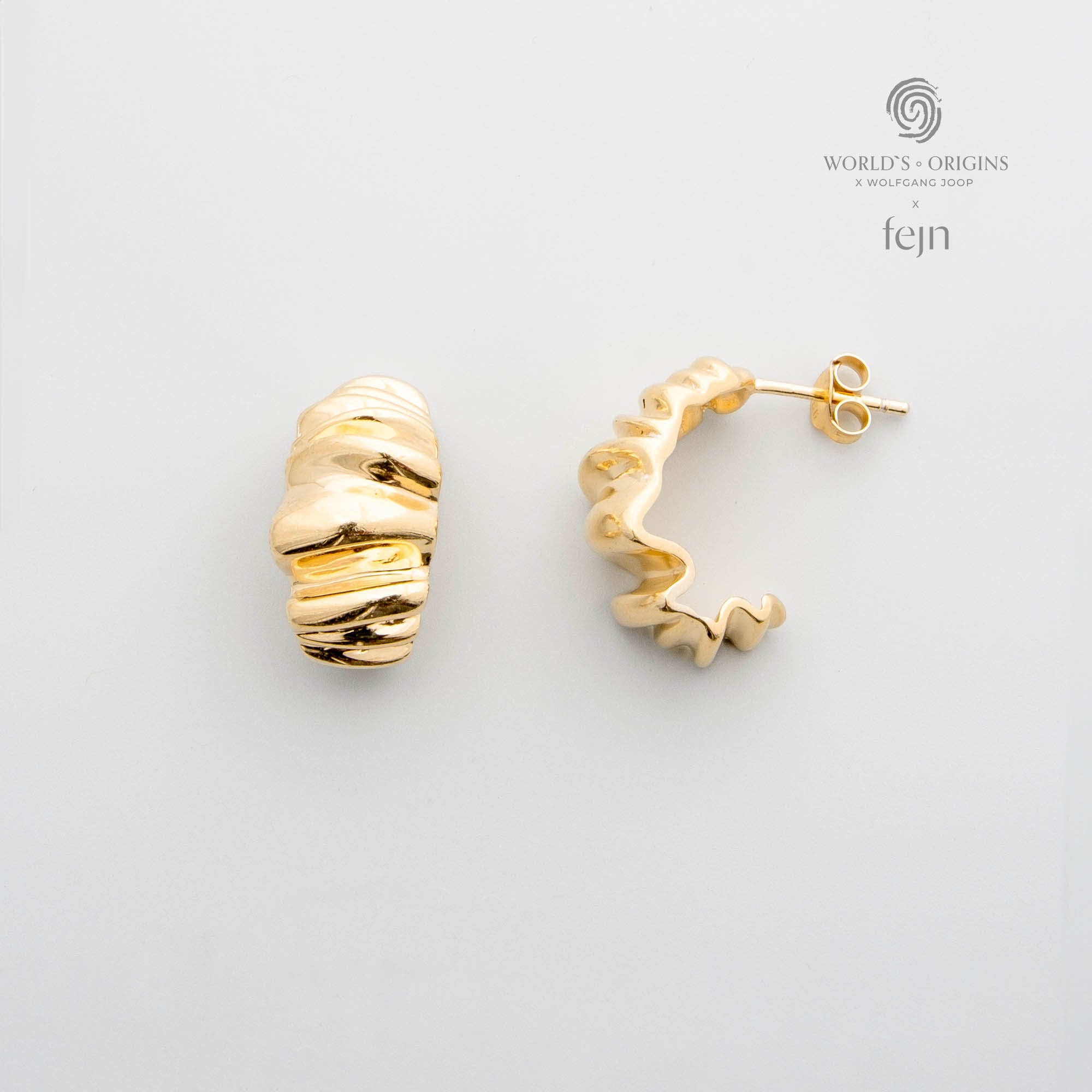 Creole wrinkled hoop gold worlds origins wolfgang joop