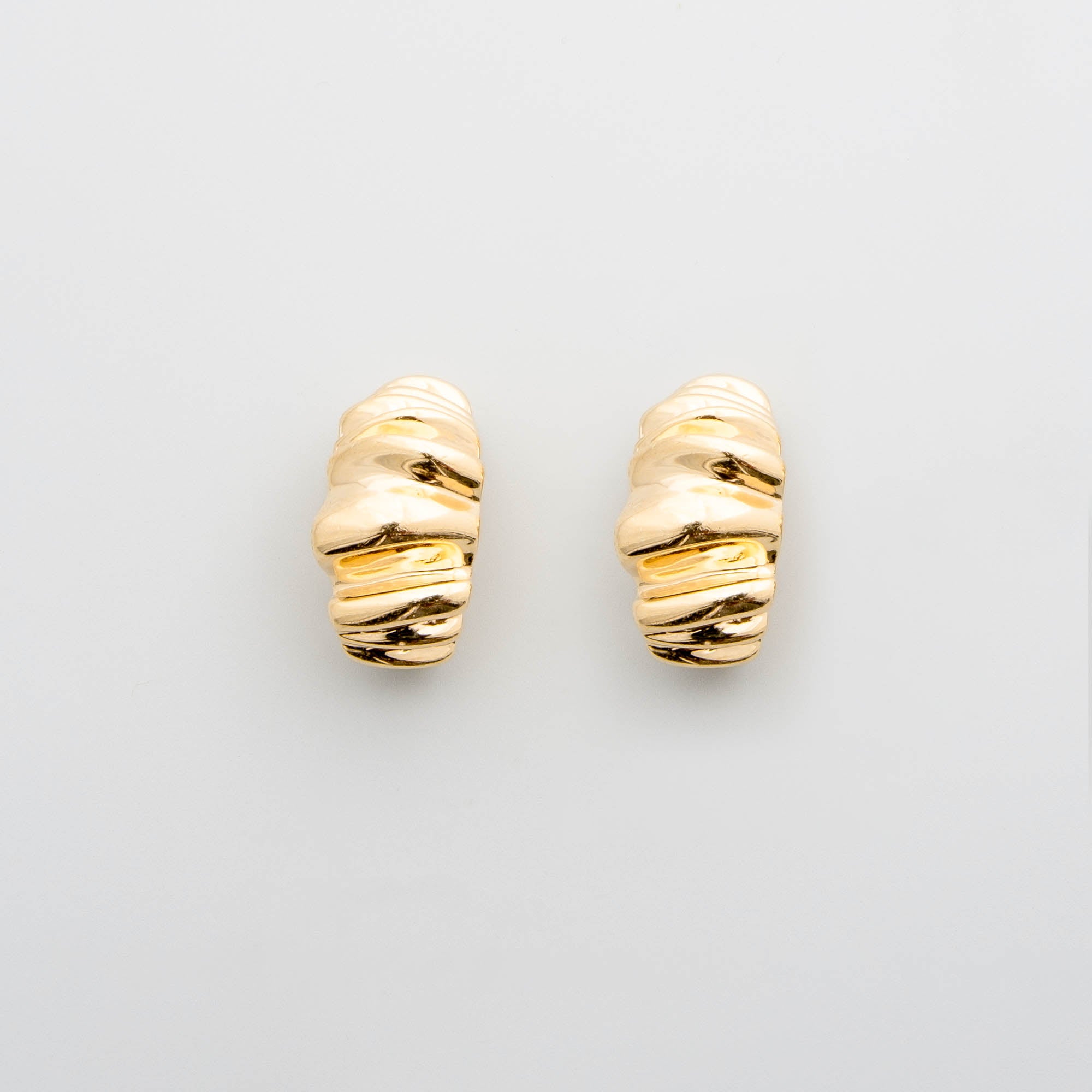 Creole wrinkeld hoop gold