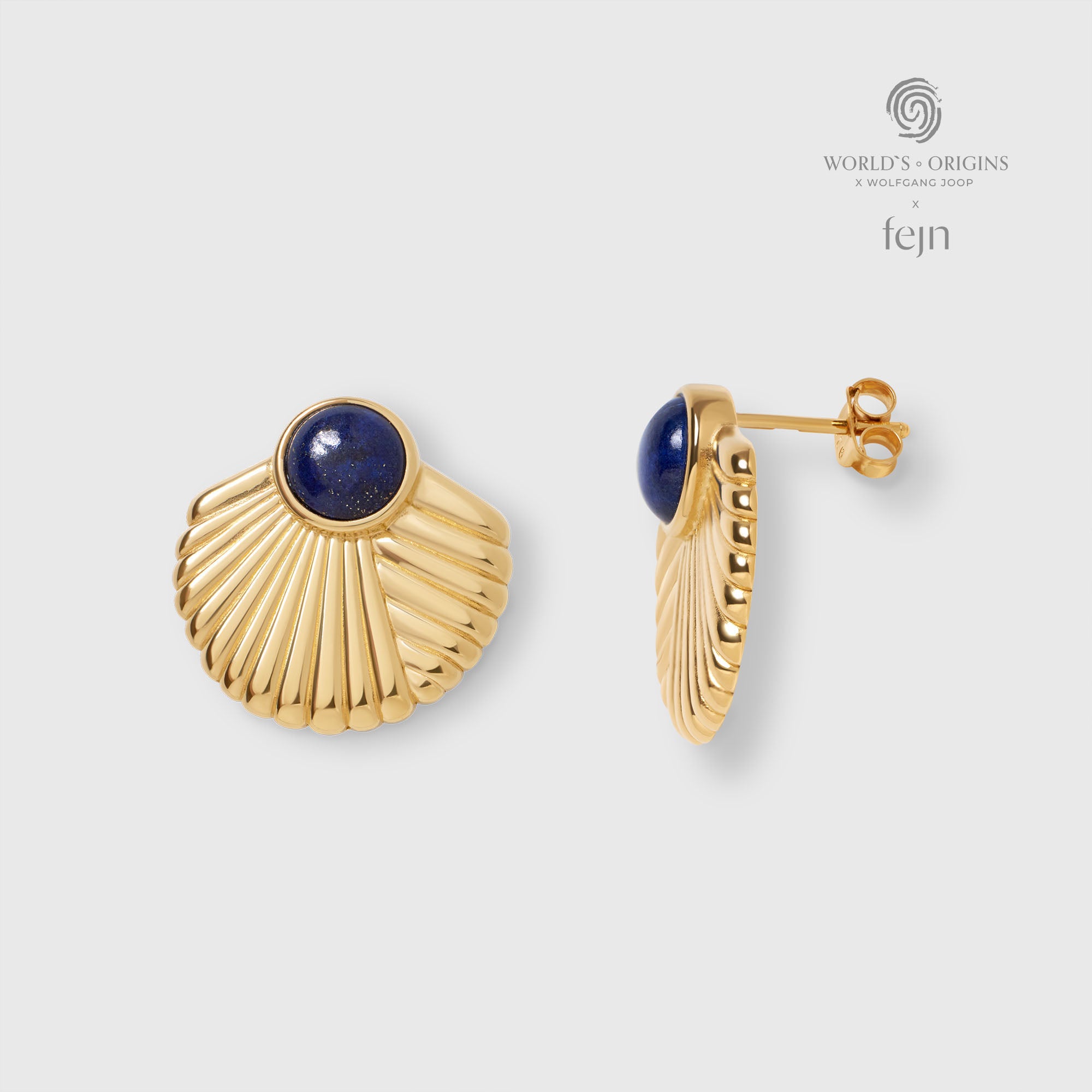 Ohrstecker bold half sun lapislazuli worlds origins wolfgang joop