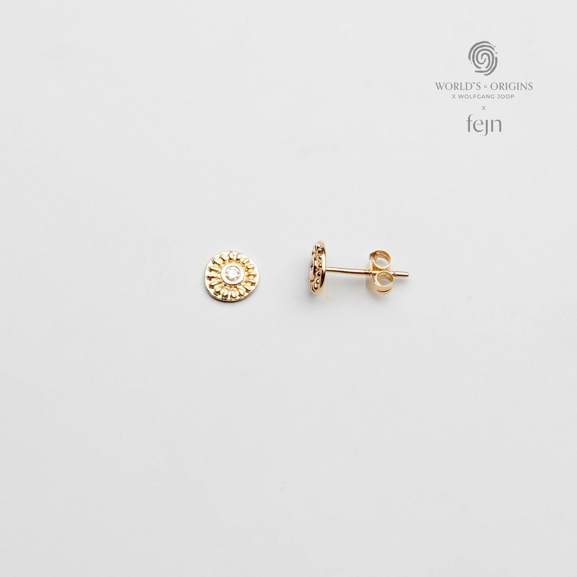 mystic diamond sun stud | solid gold