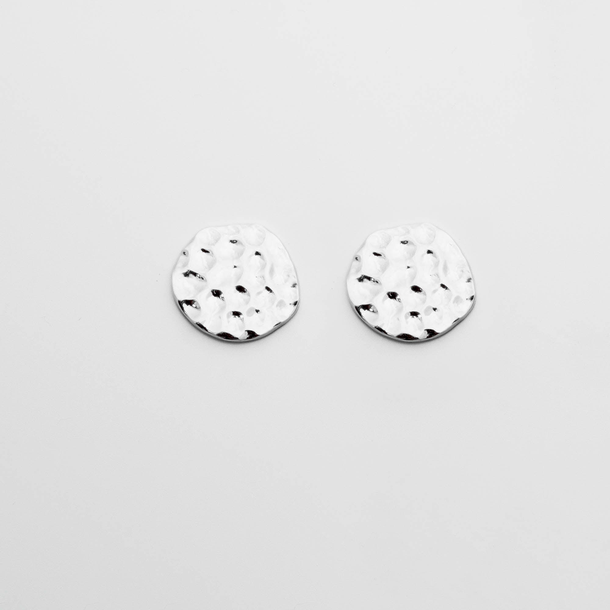 Ohrstecker gehämmert rund gold