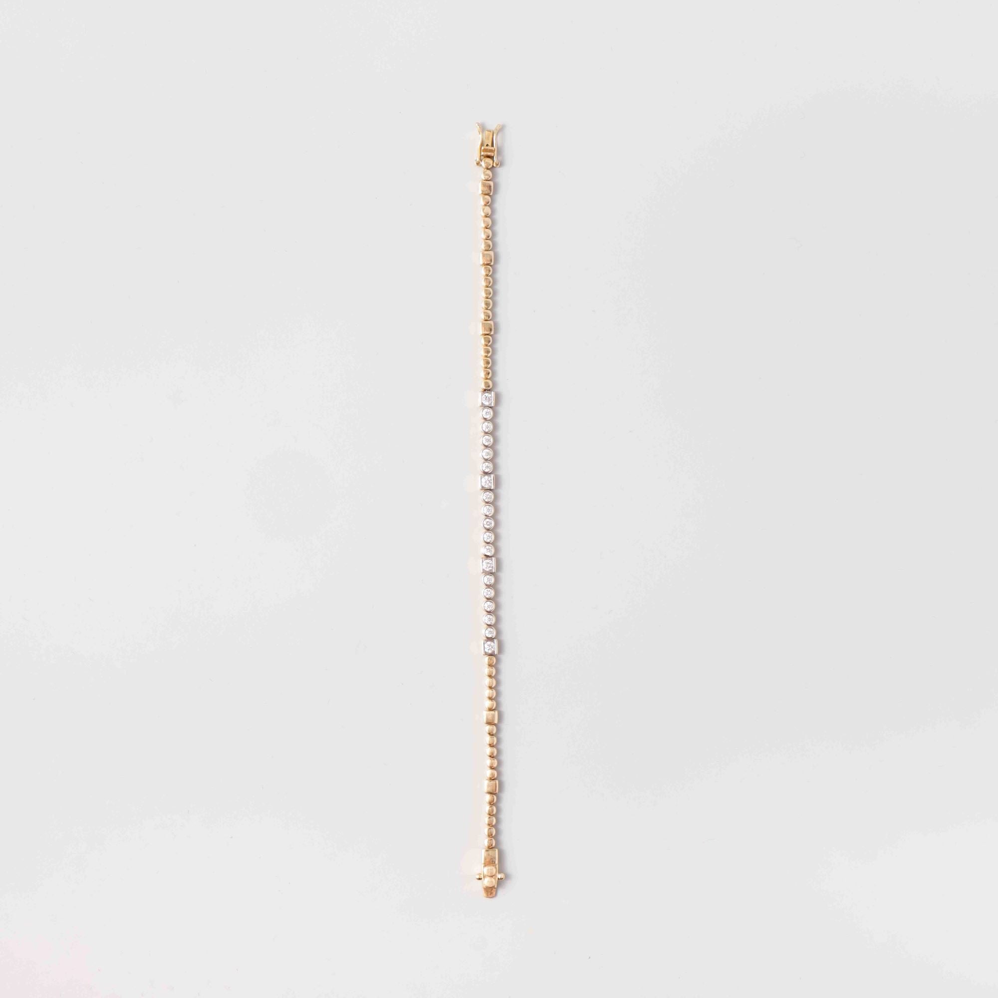 diamond tennis bracelet | solid gold
