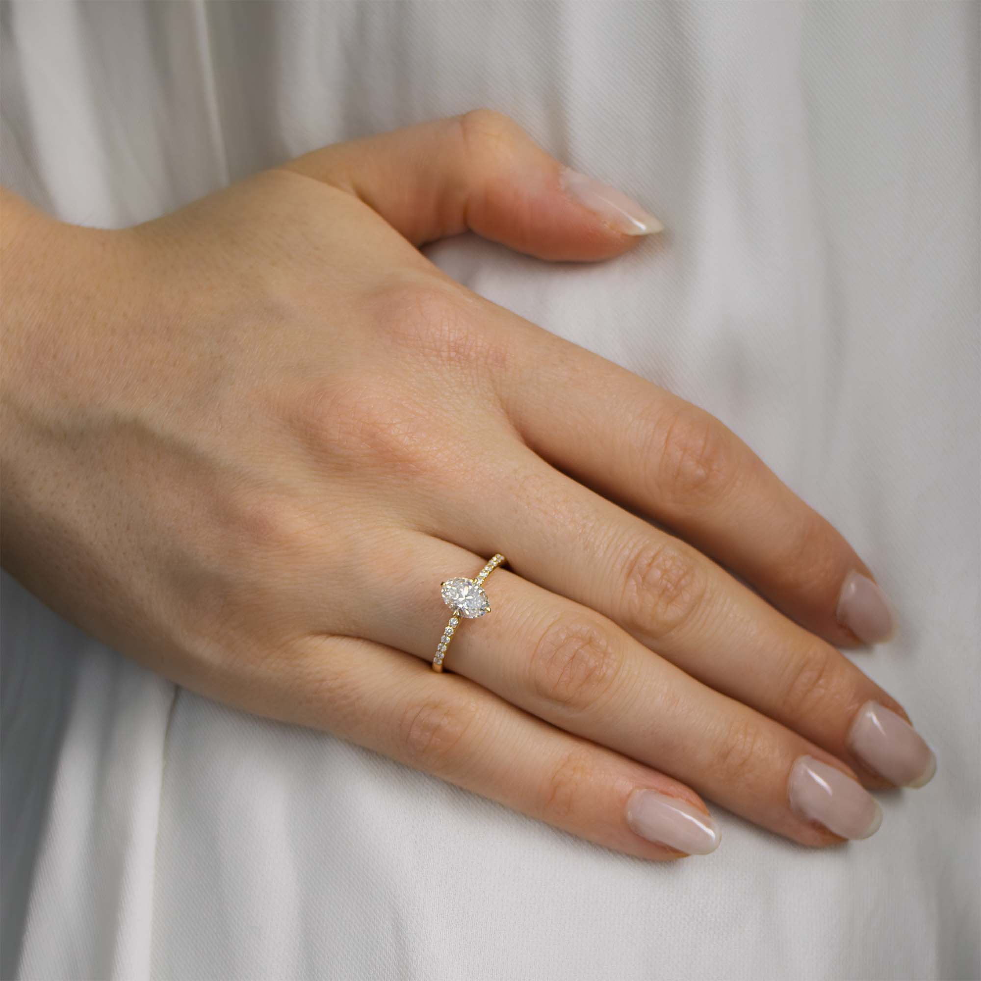 the grande engagement ring | solid gold