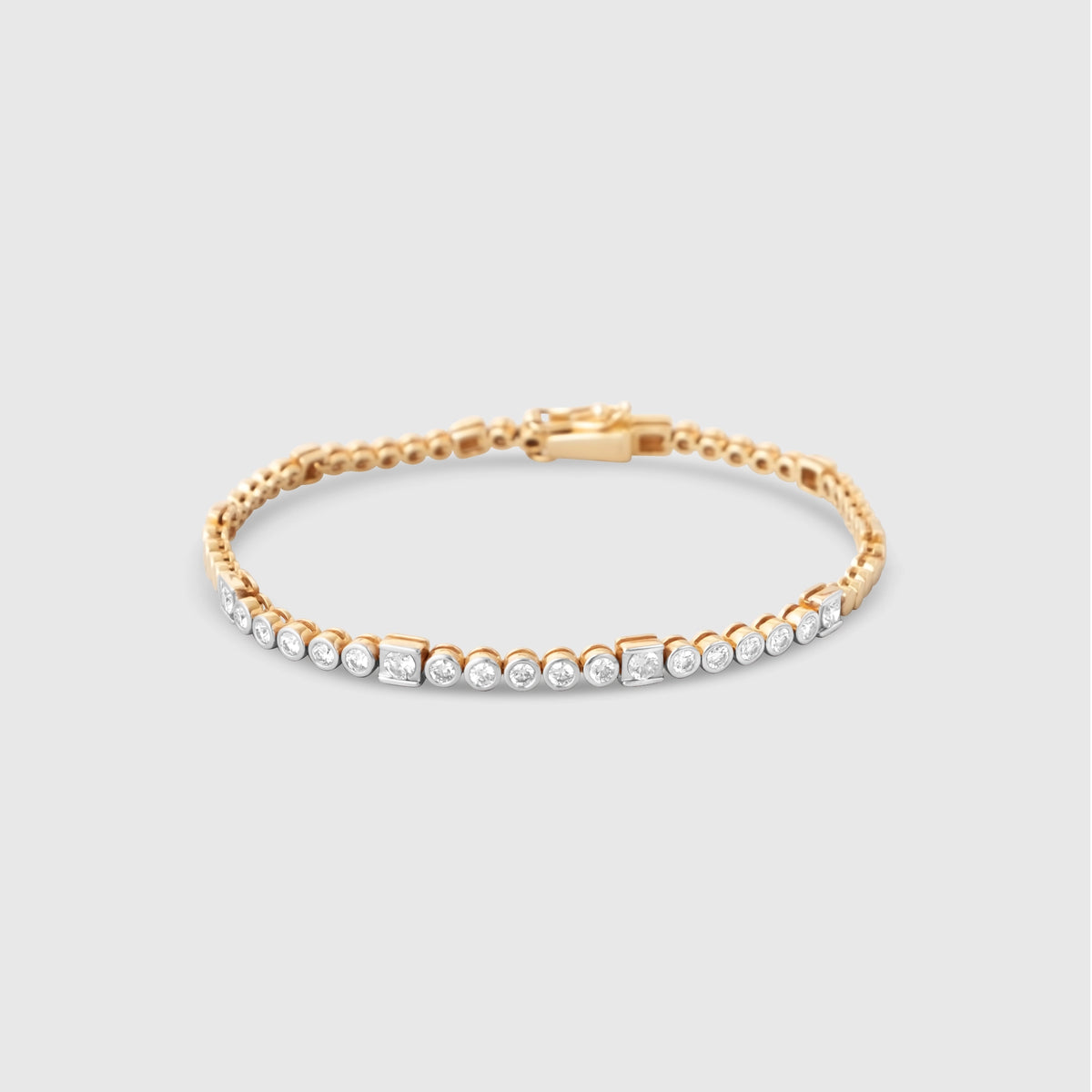diamond tennis bracelet | solid gold
