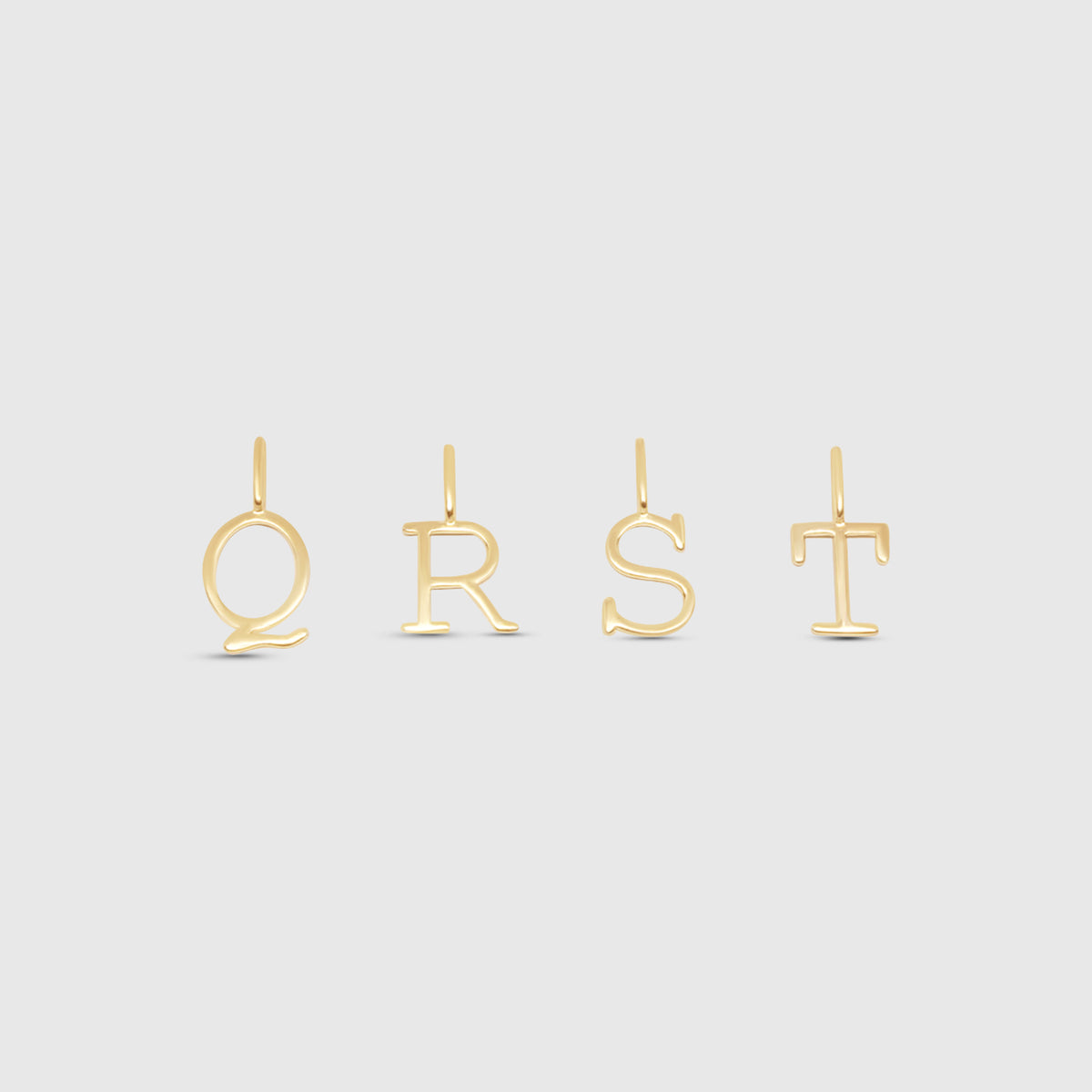 letter necklace charm | solid gold